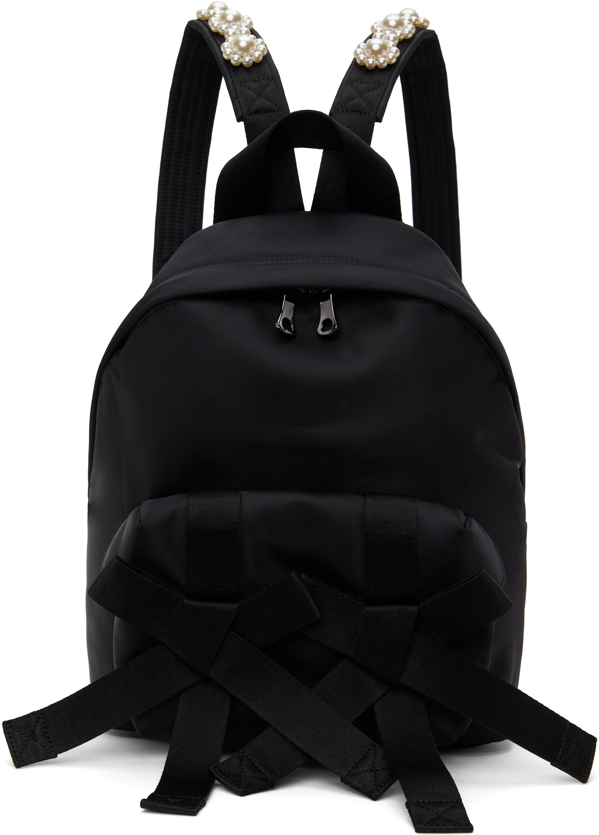 Simone Rocha - Sac à dos utilitaire noir à boucles