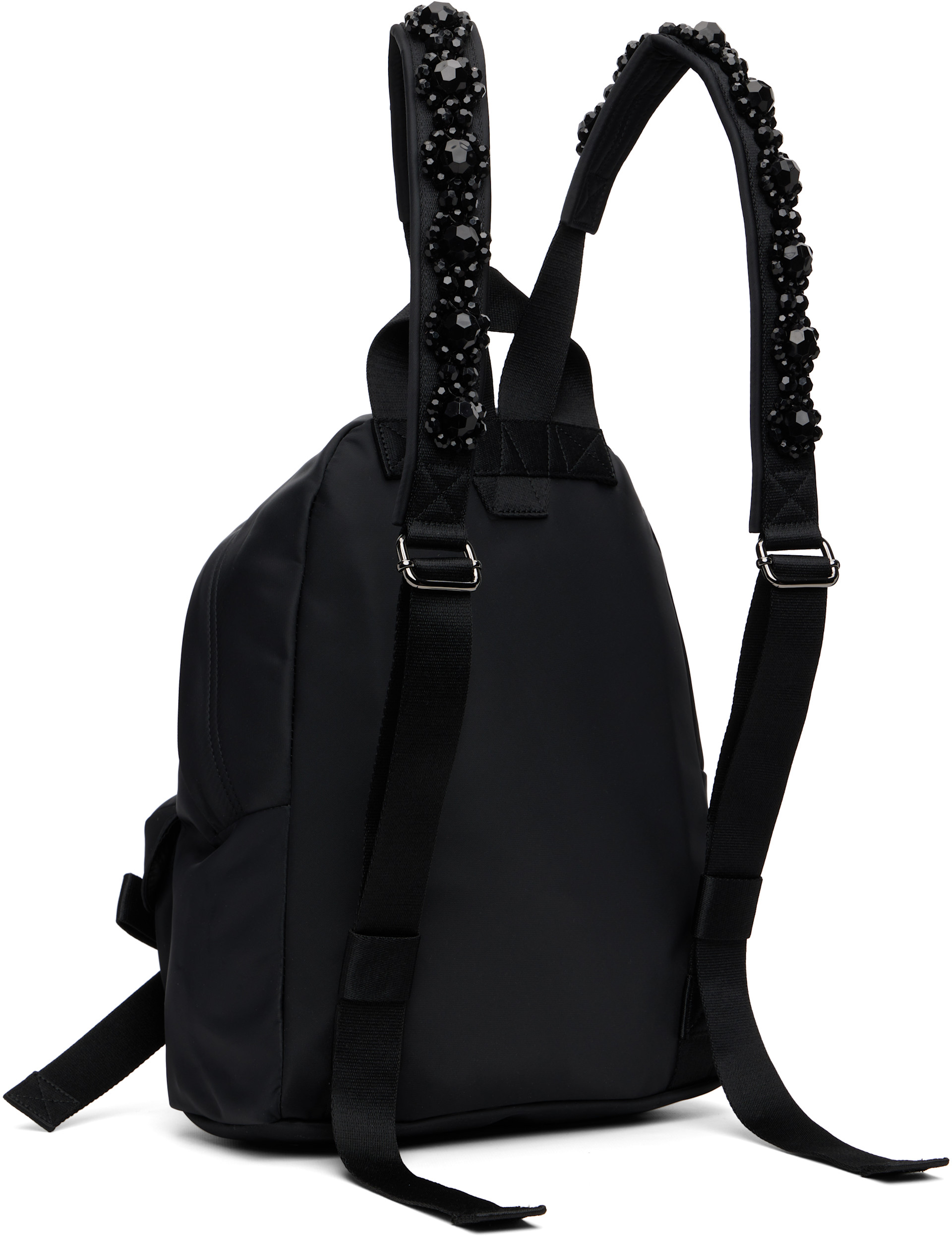 Simone Rocha - ブラック Beaded Utility Bow バックパック