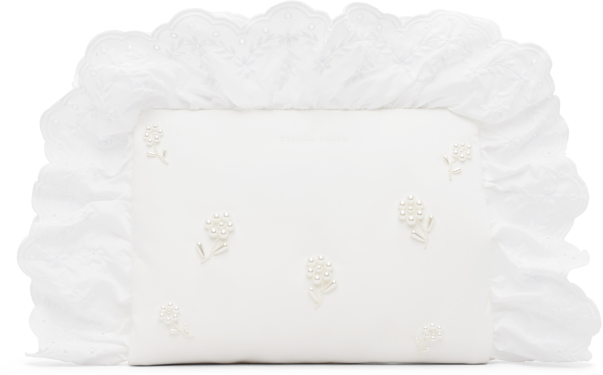 Simone Rocha - Pochette de style taie d'oreiller blanche