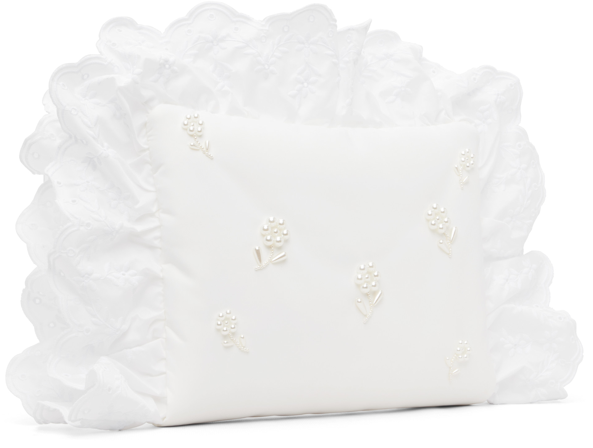 Simone Rocha - Pochette de style taie d'oreiller blanche