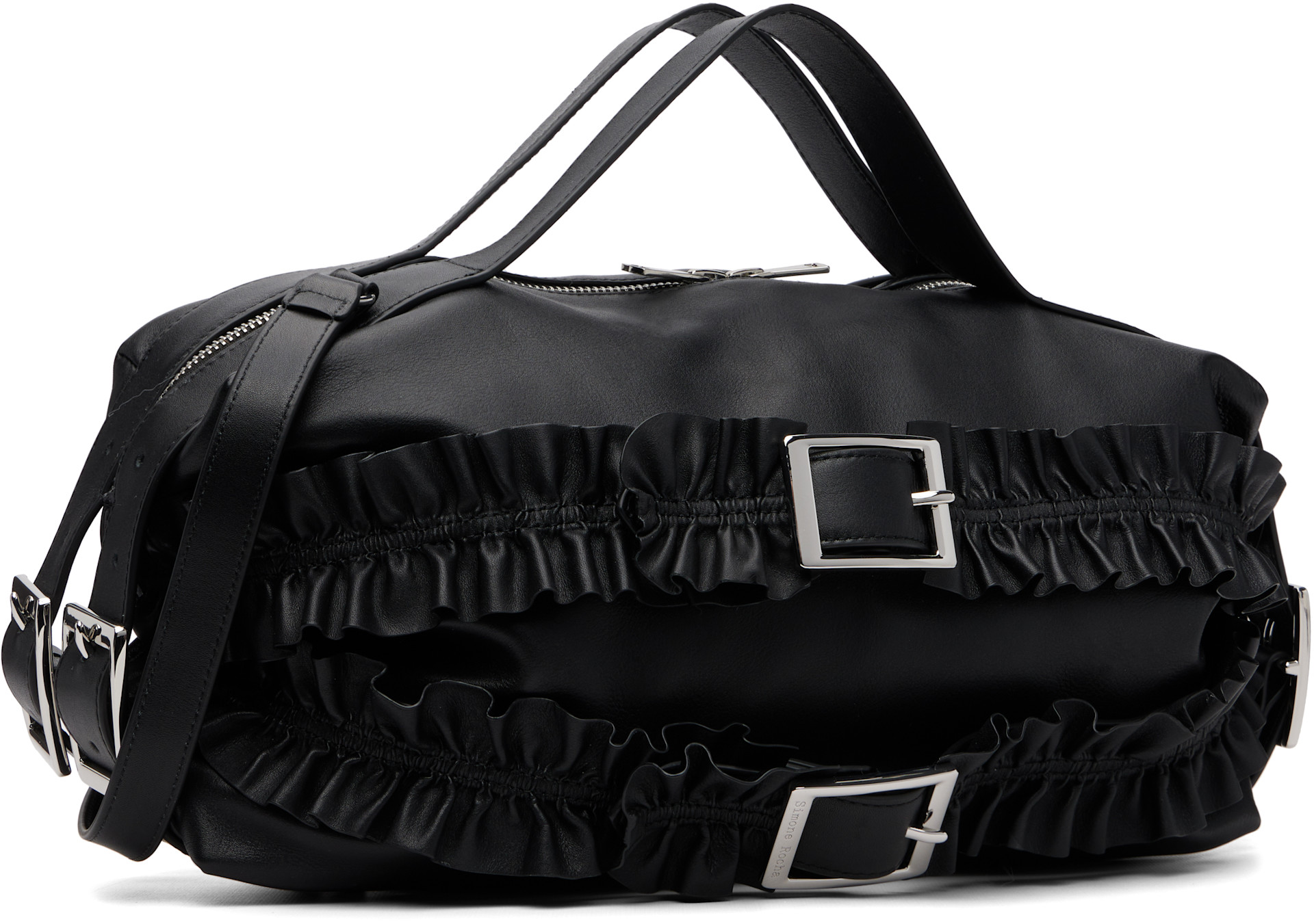 Simone Rocha: Black Biker Frill Bag | SSENSE Canada