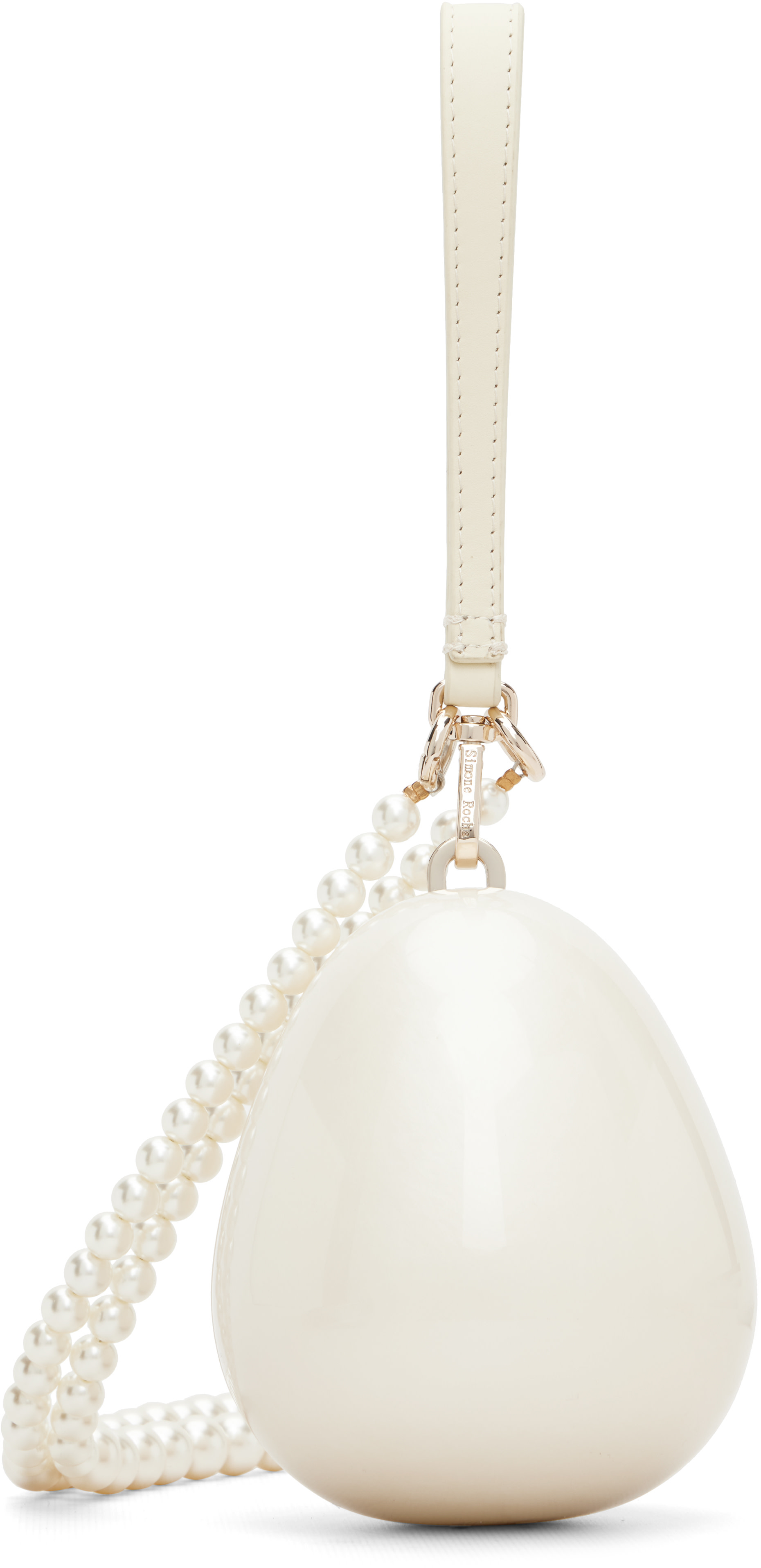 Simone Rocha: Off-White Pearl Egg Bag | SSENSE