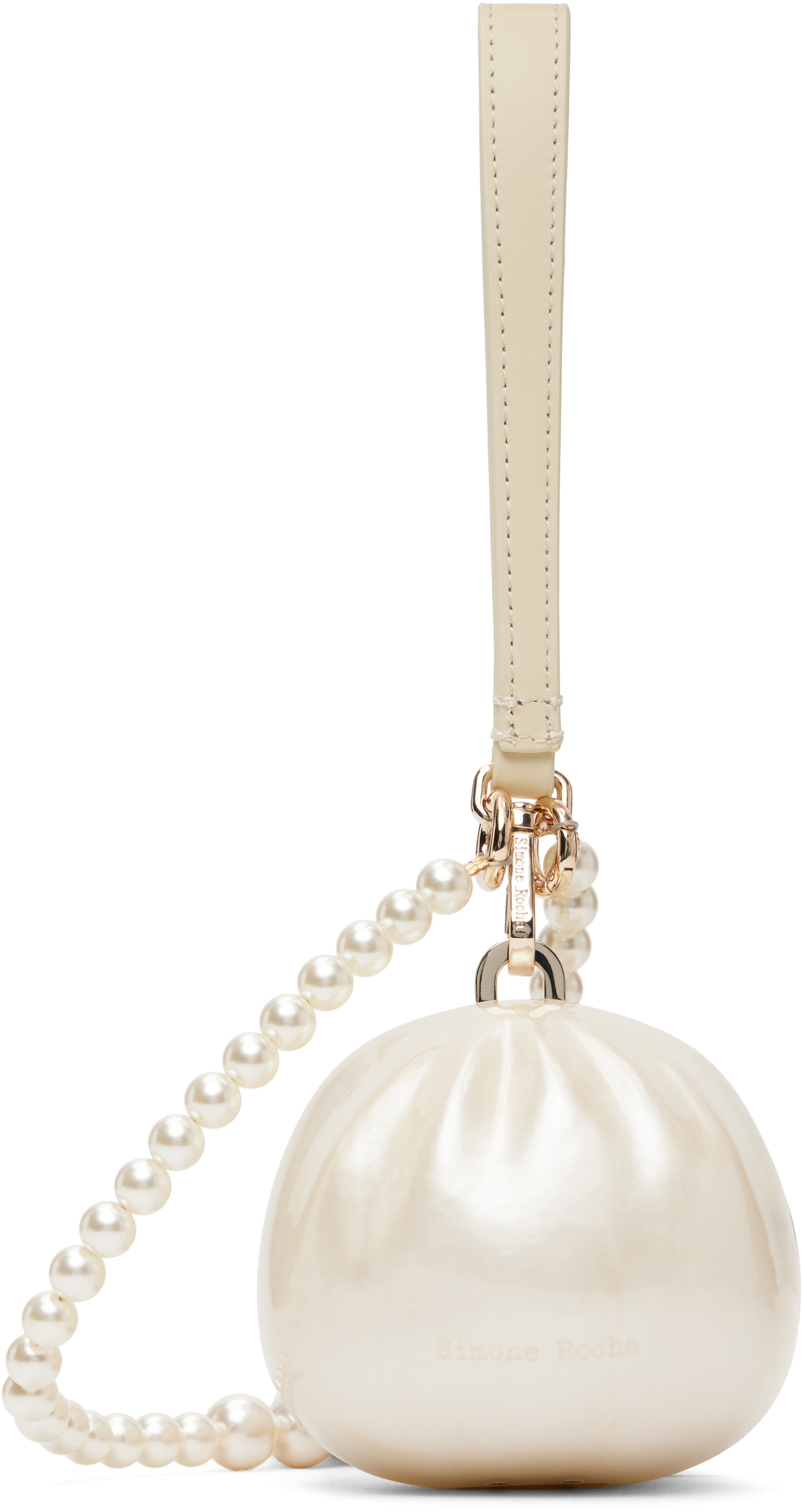 Simone Rocha: White Pearl Crossbody Dim Sum Bag | SSENSE
