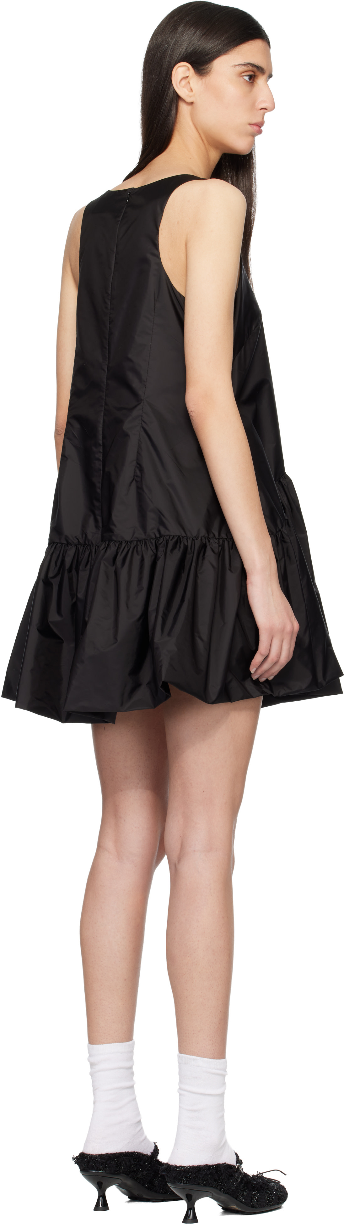 Simone Rocha - Robe courte fuselée noire à basque
