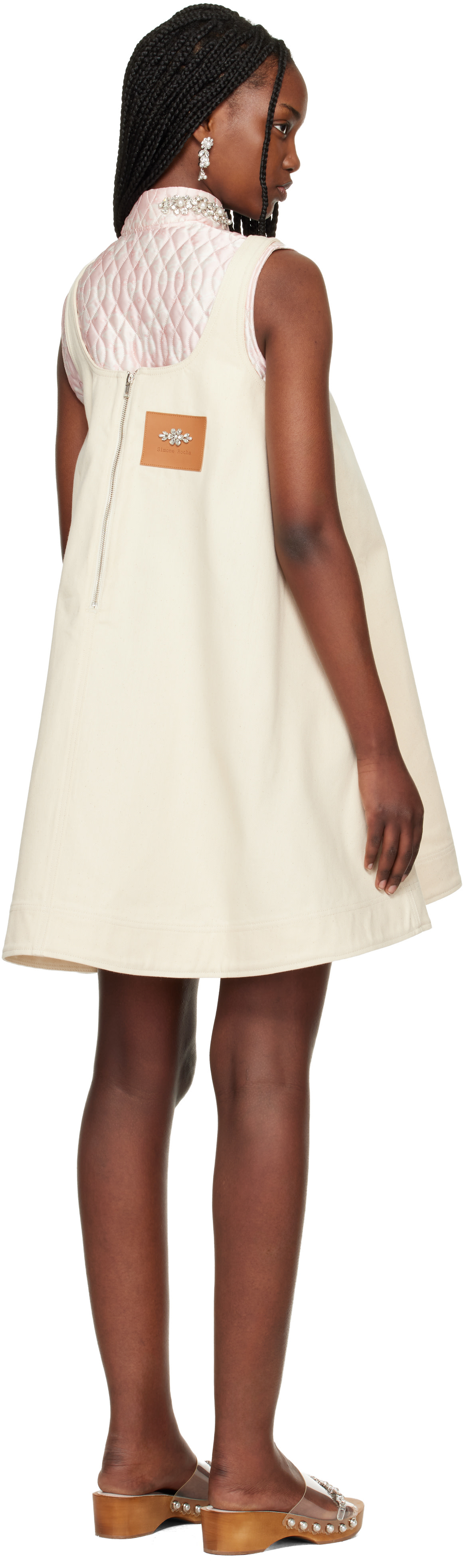 Simone Rocha - Robe courte trapèze beige
