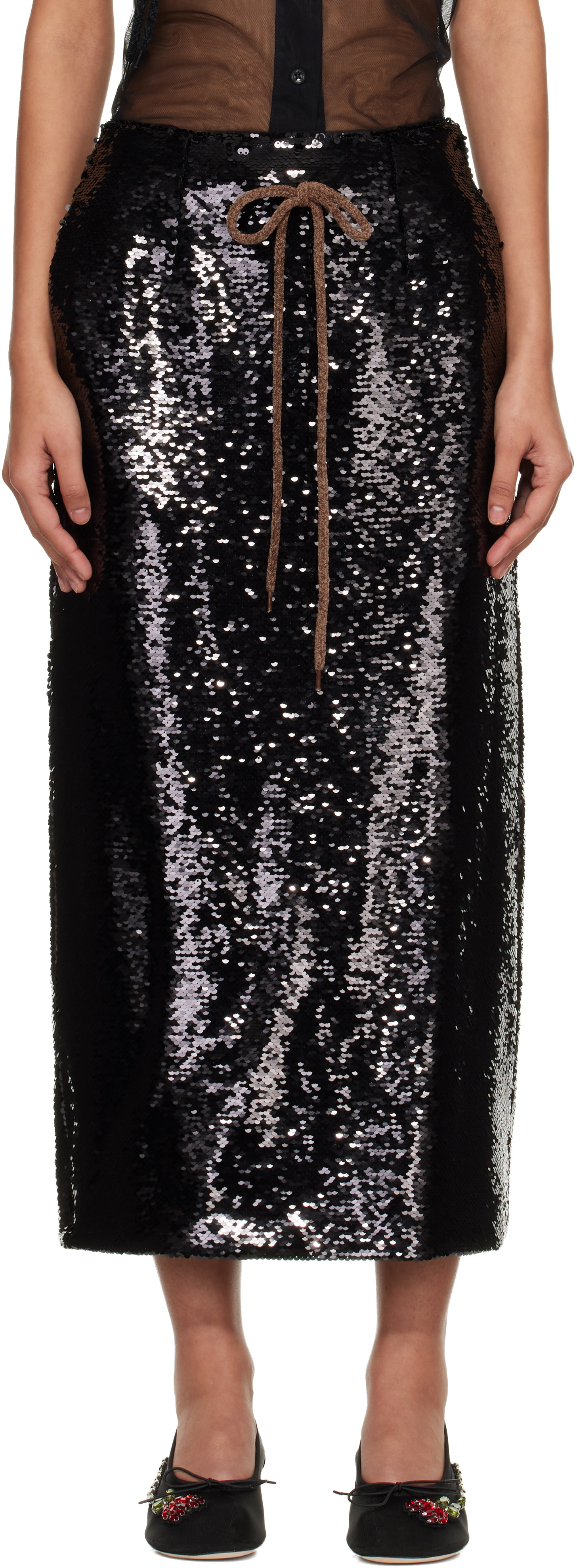 Simone Rocha - Jupe crayon midi noire