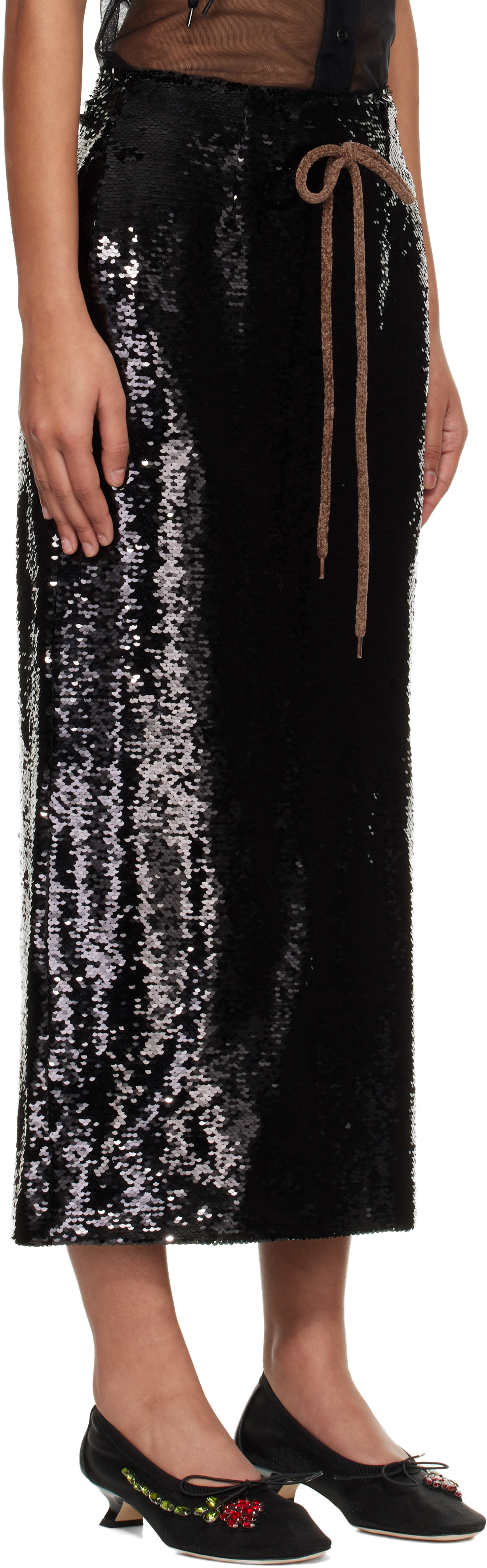 Simone Rocha - Jupe crayon midi noire