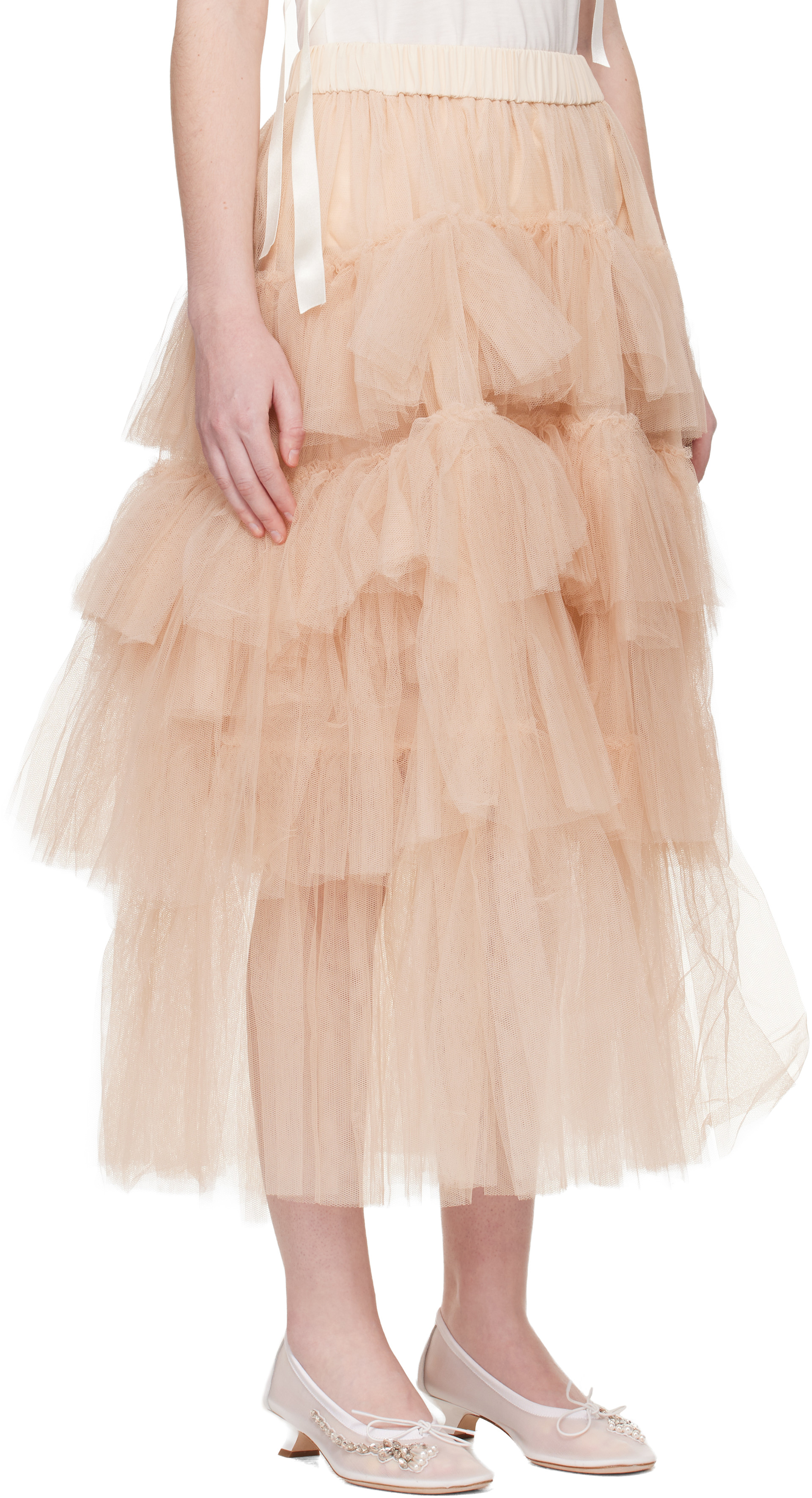 Simone Rocha - Jupe midi de style tutu rose