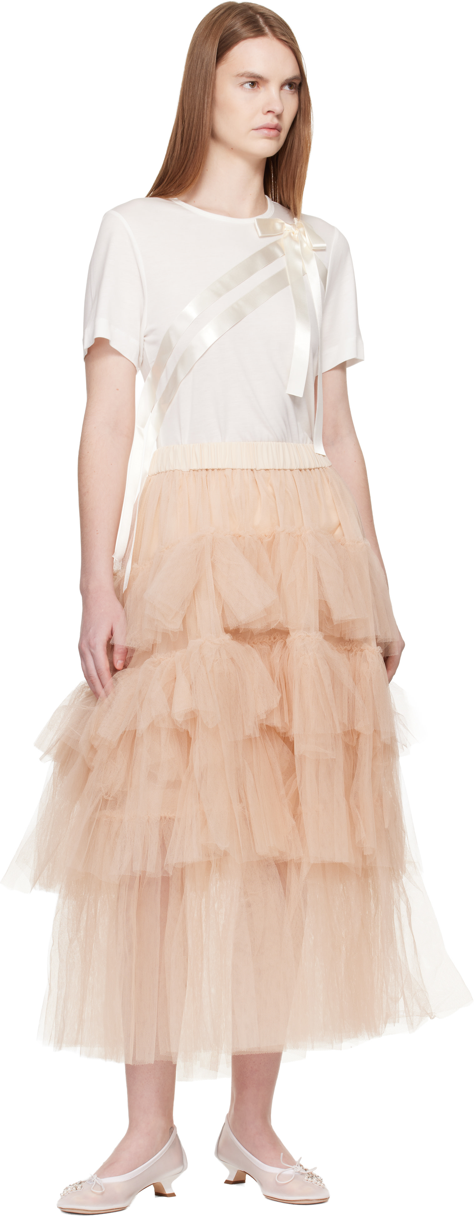 Simone Rocha - Jupe midi de style tutu rose