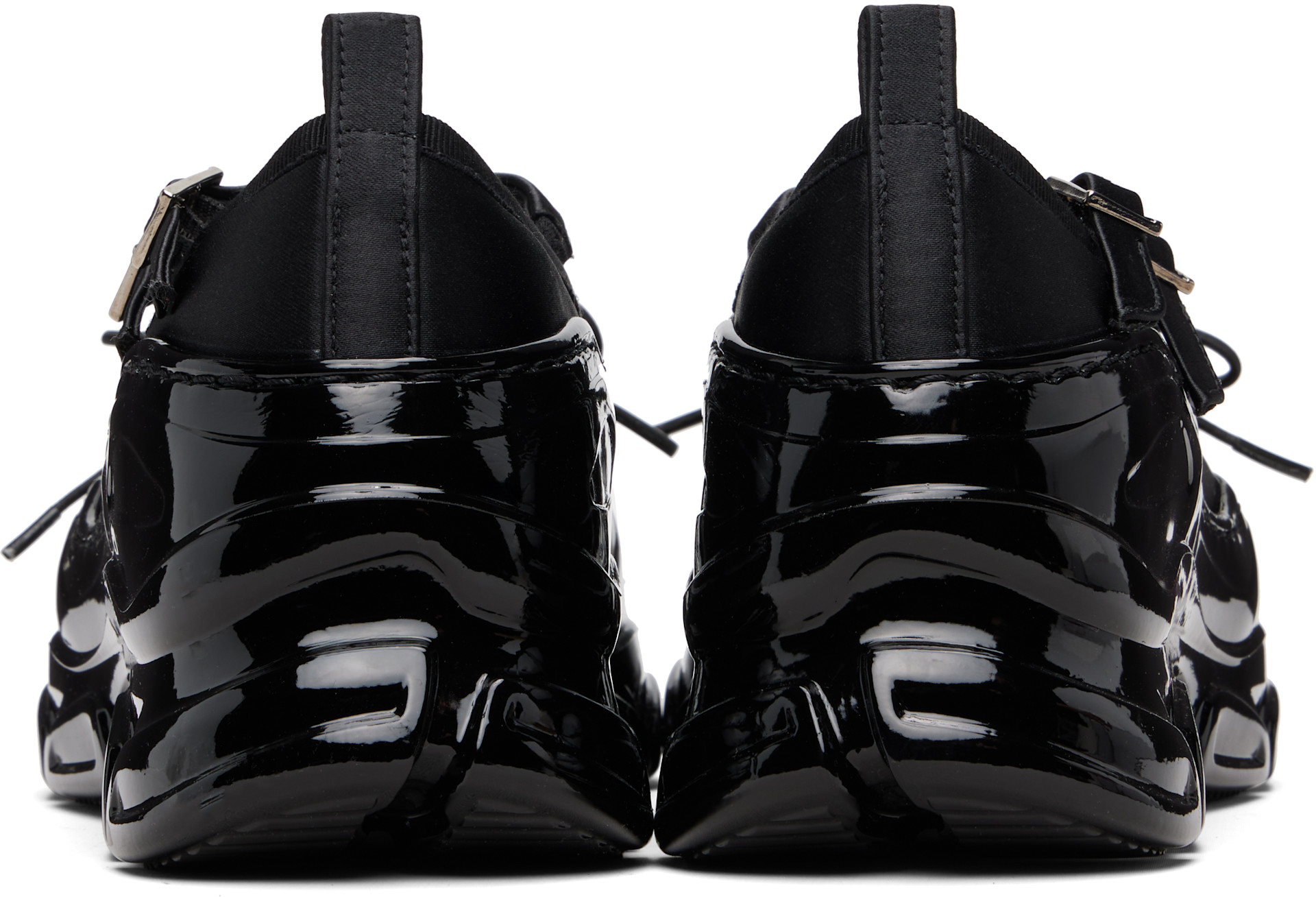 Simone Rocha - Baskets de style ballerine noires à semelle crantée