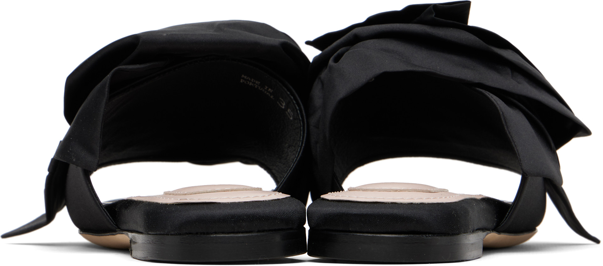 Simone Rocha: ブラック Pressed Rosette スライド | SSENSE 日本