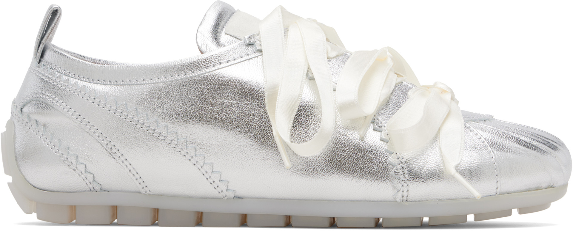 Simone Rocha: Silver Ballerina Grip Sneakers | SSENSE