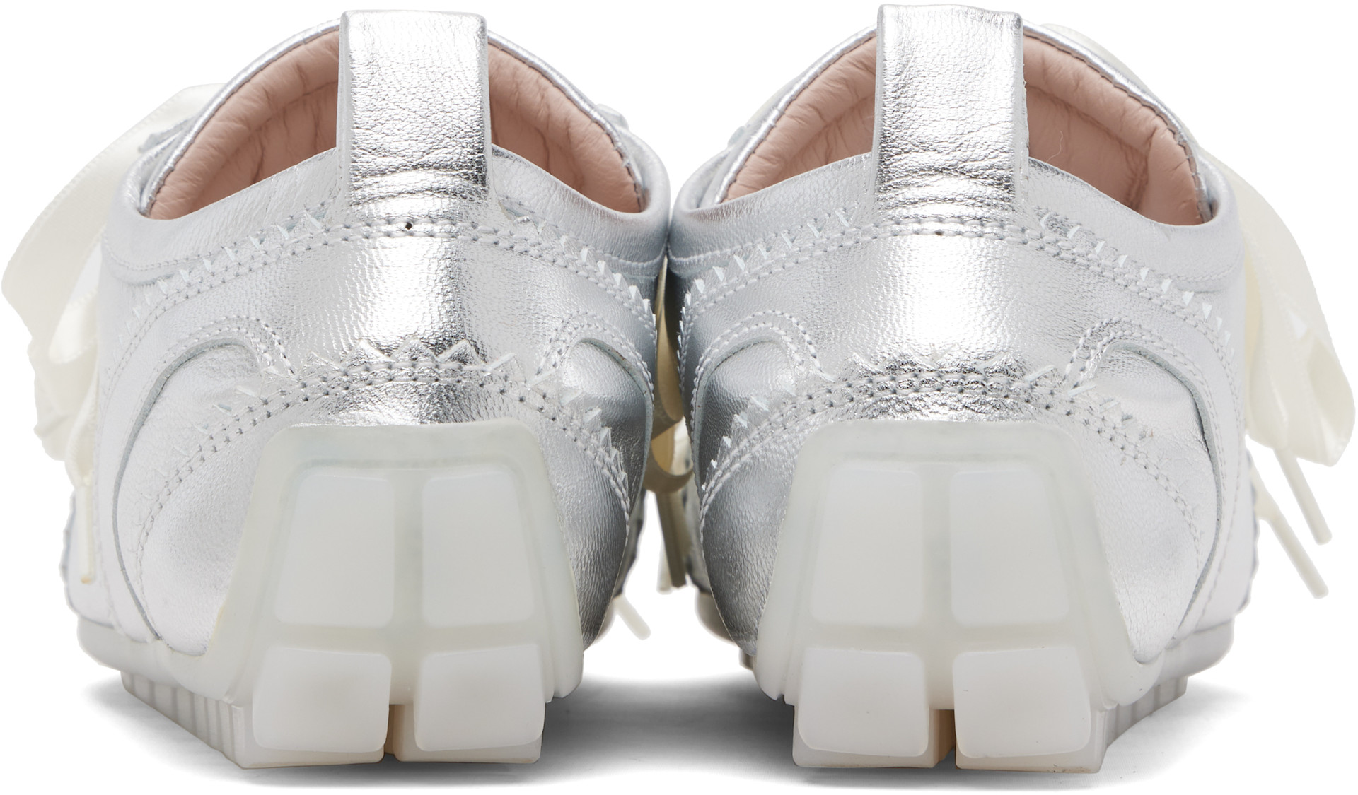 Simone Rocha: Silver Ballerina Grip Sneakers | SSENSE