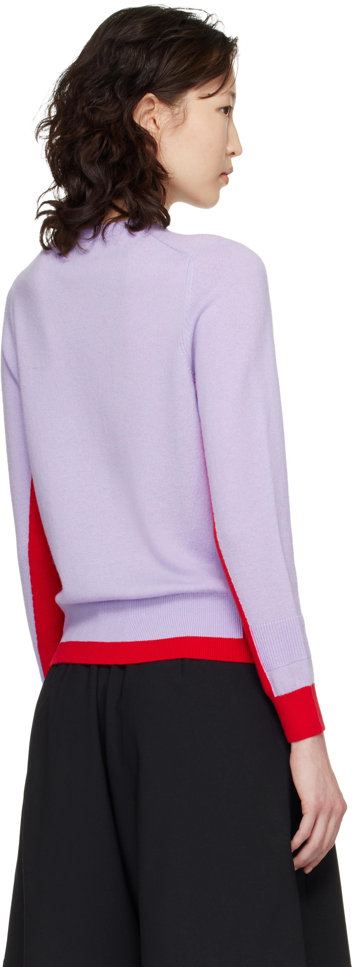 B.B. Wallace - Pull Hockney mauve et rouge
