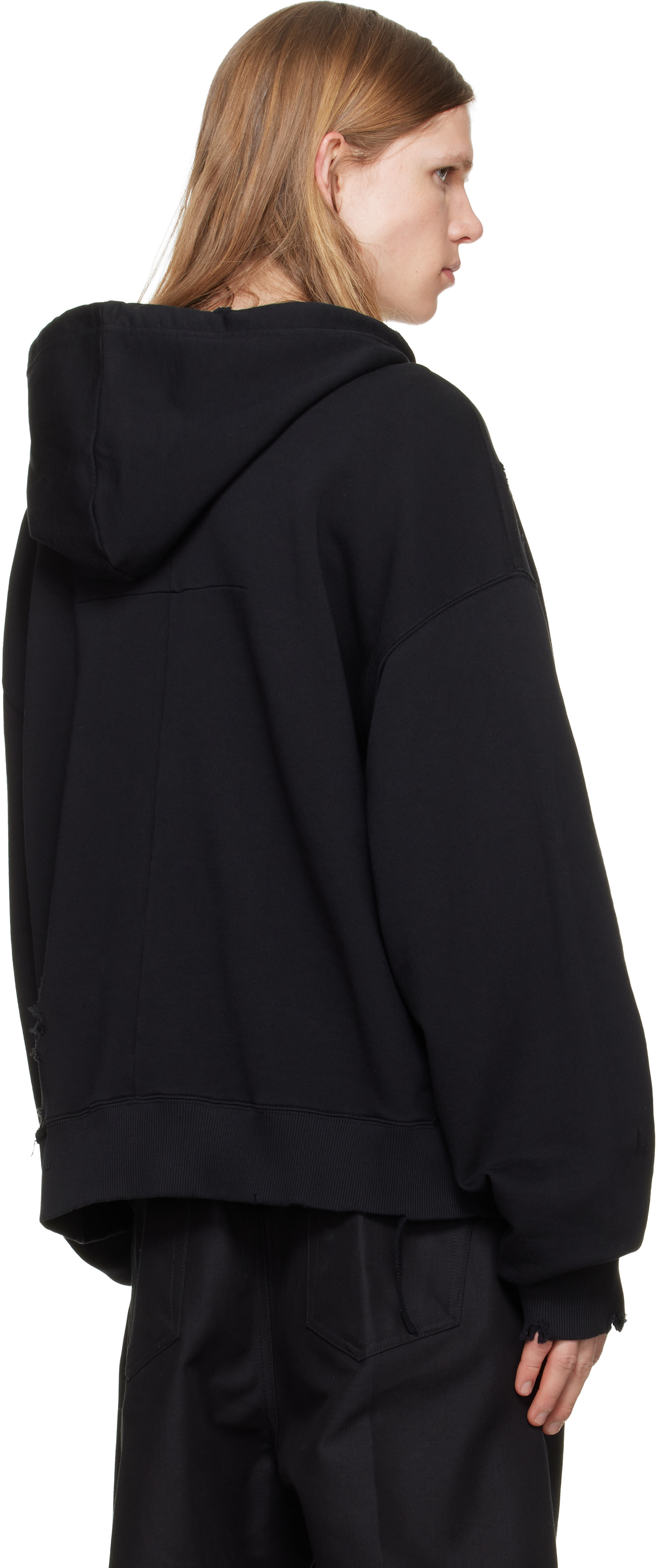 MATIÈRES FÉCALES - Pull à capuche Cul noir