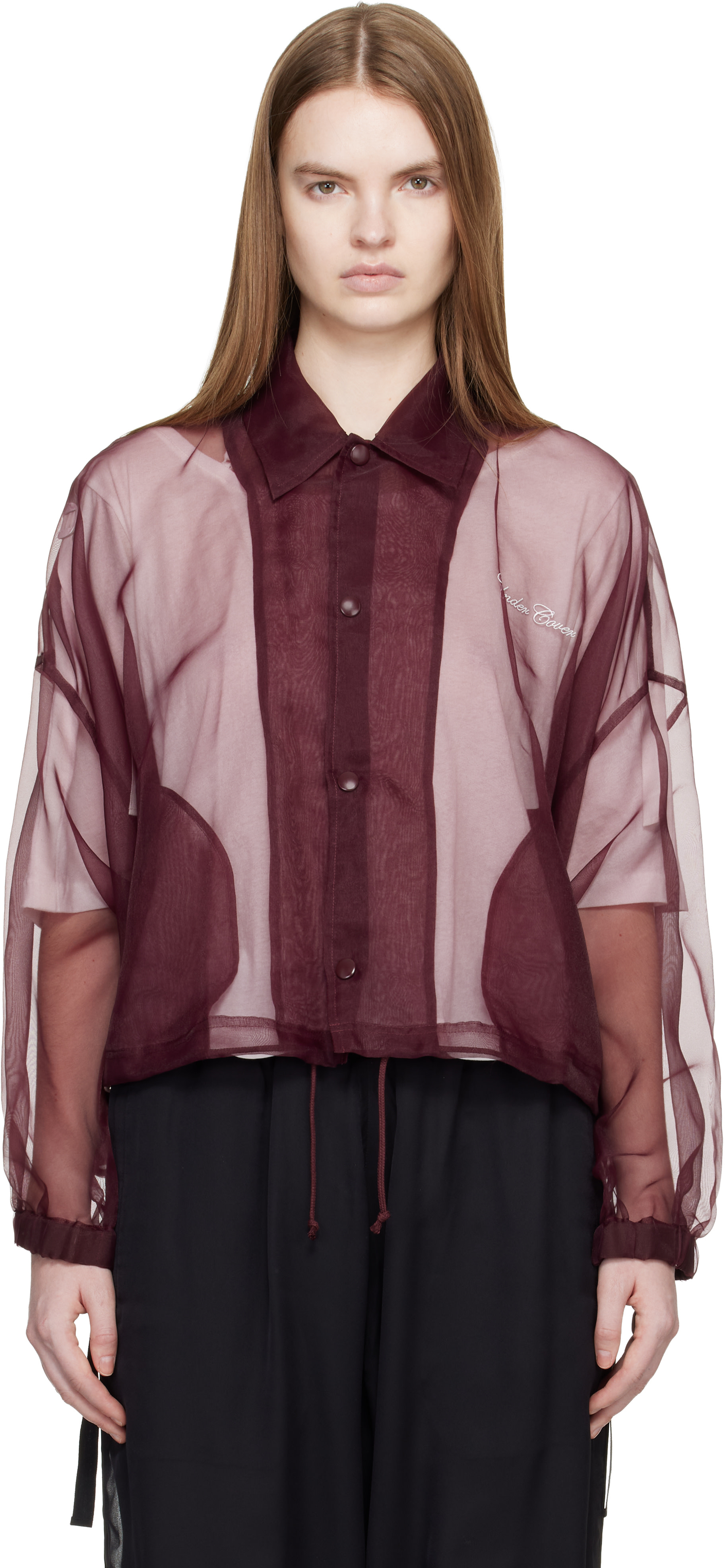 UNDERCOVER - Burgundy UC1E8201 Coach Shirt