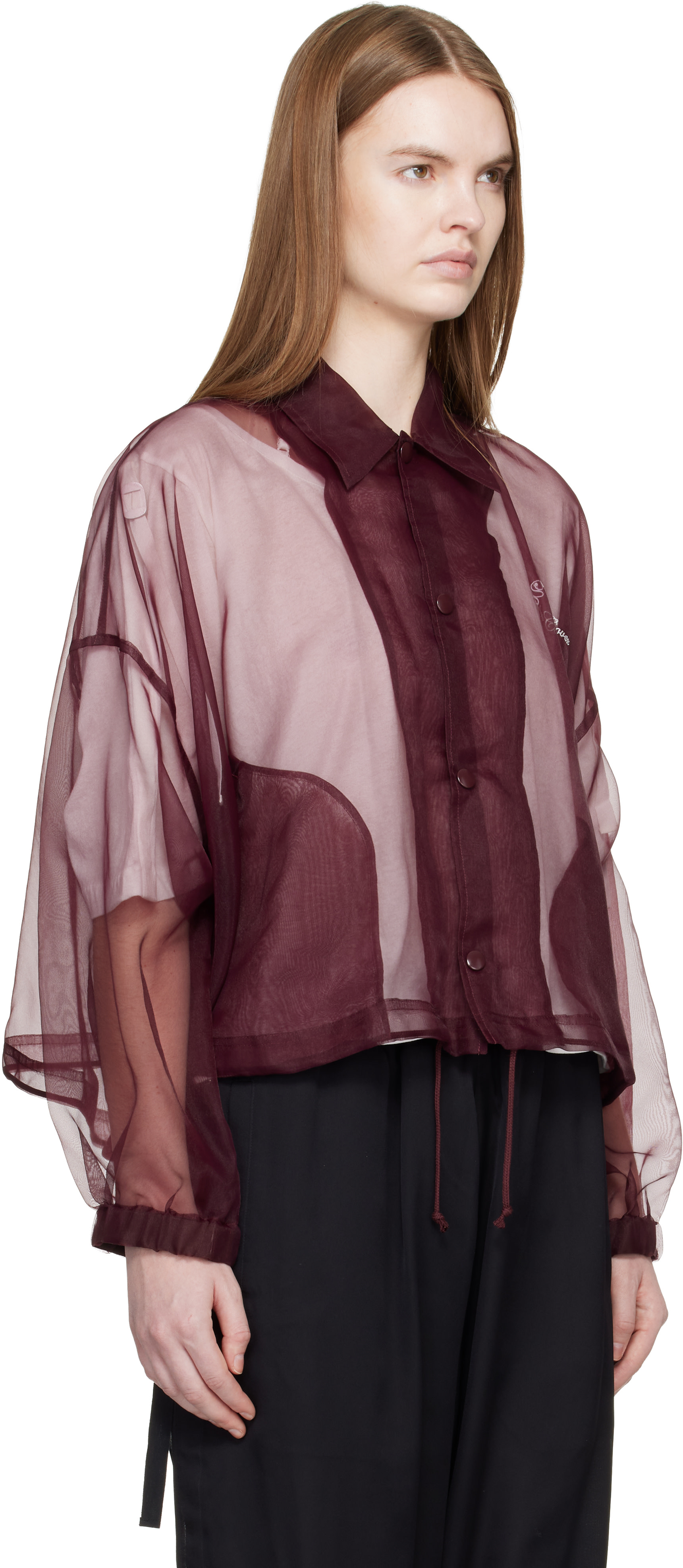 UNDERCOVER - Burgundy UC1E8201 Coach Shirt