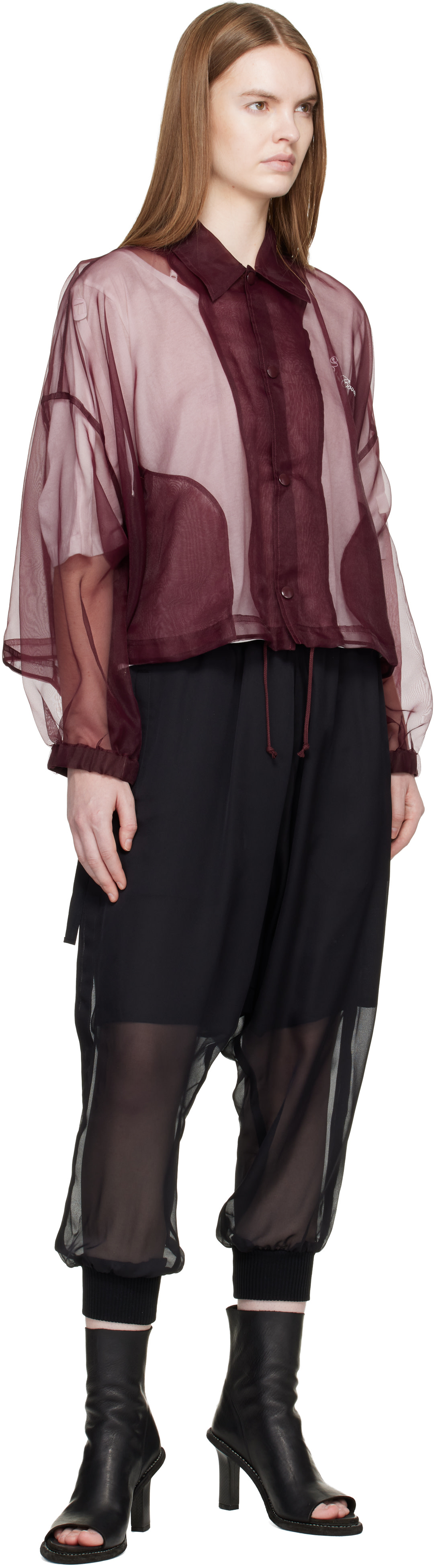 UNDERCOVER - Burgundy UC1E8201 Coach Shirt