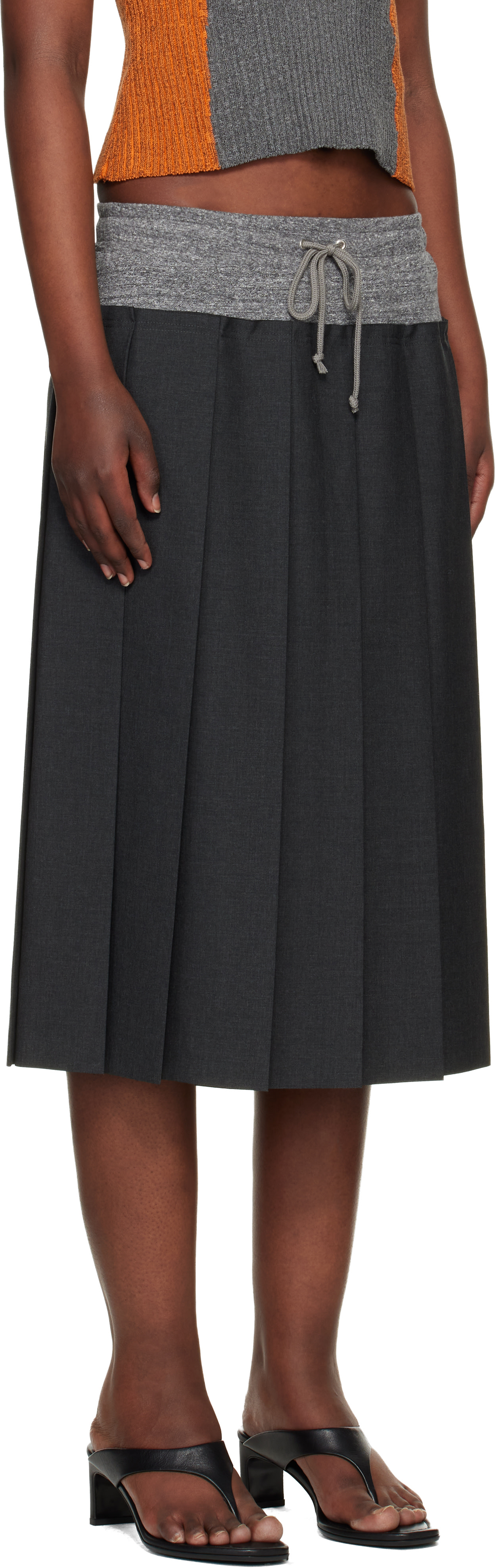 UNDERCOVER - Jupe midi UP1F1603-2 grise