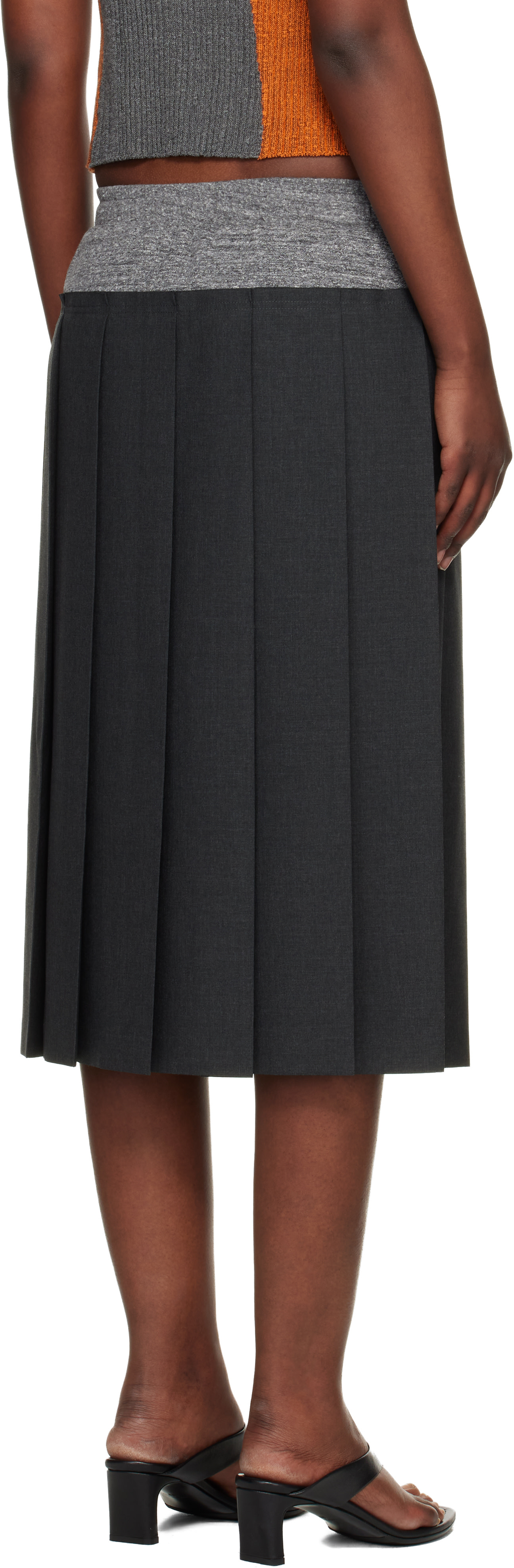UNDERCOVER - Jupe midi UP1F1603-2 grise