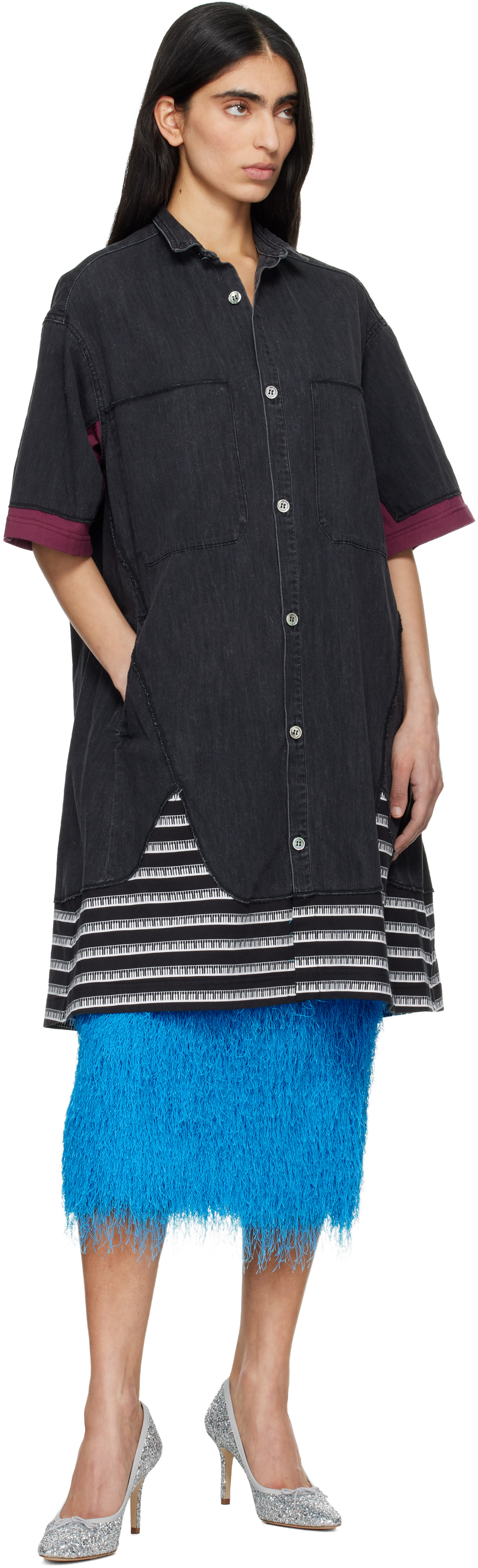 UNDERCOVER: Black UP1F1402 Denim Shirt | SSENSE