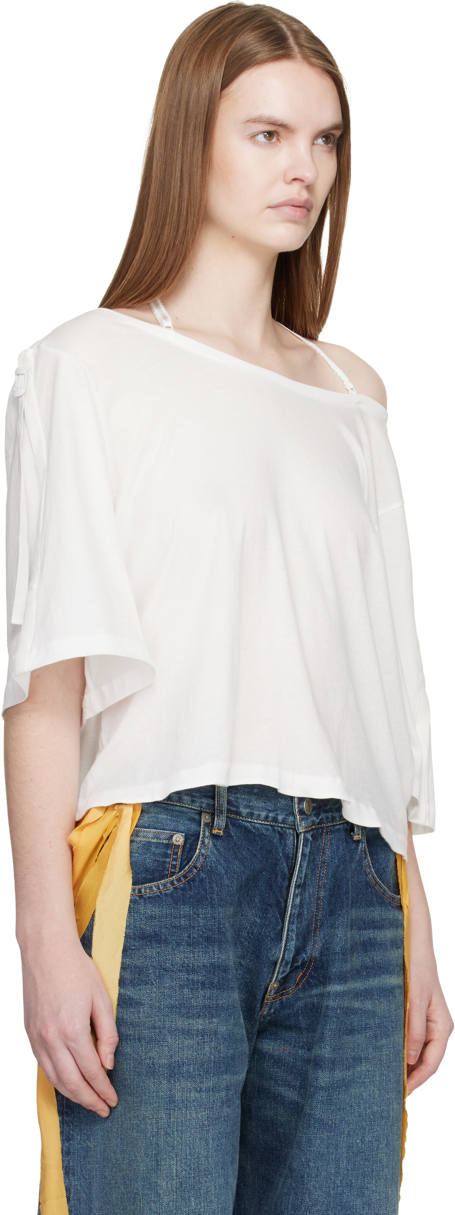 UNDERCOVER - T-shirt blanc à sangles