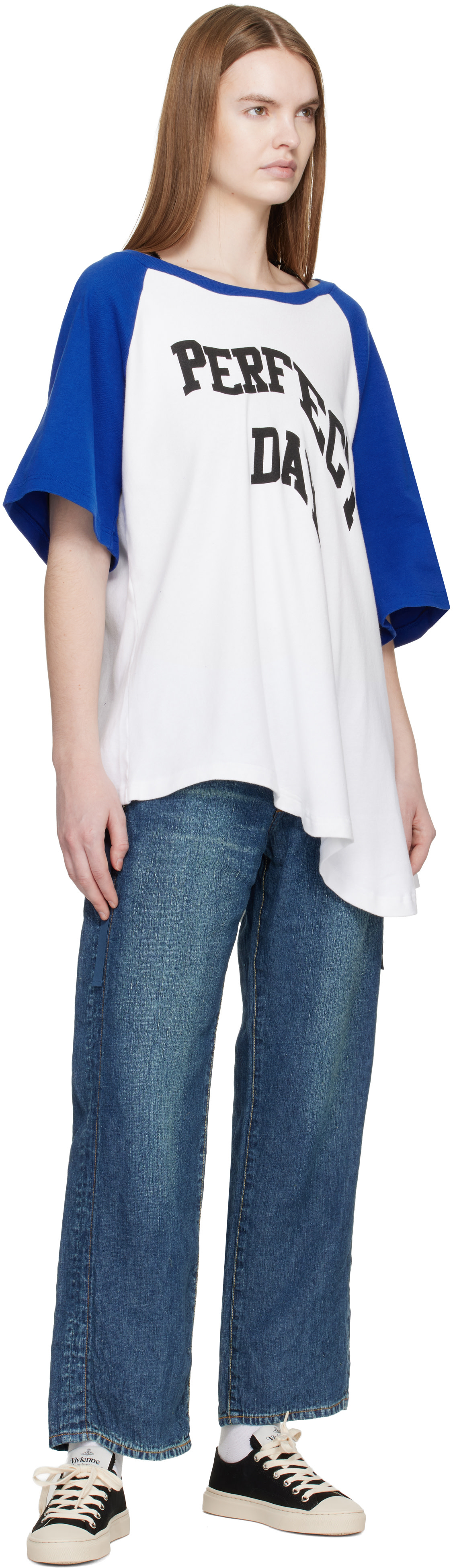 UNDERCOVER: White & Blue UC1E8805-2 'Perfect Day' T-shirt | SSENSE