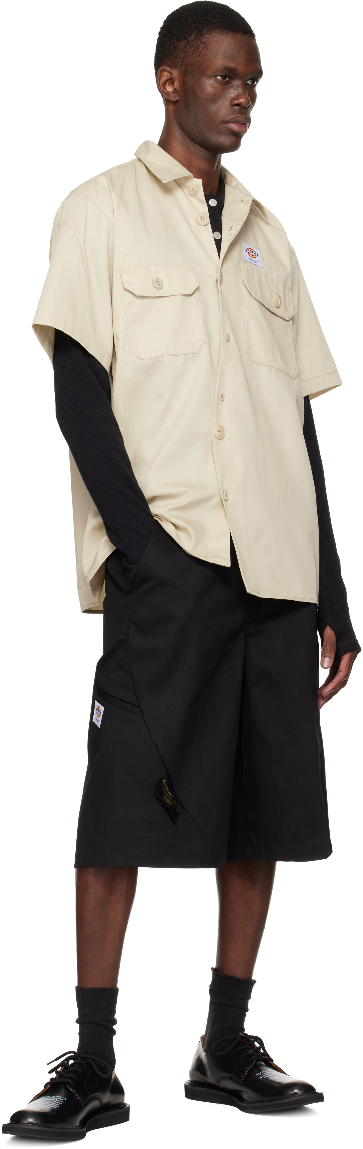 UNDERCOVER: ブラック Dickiesエディション UC1F4509 ショートパンツ