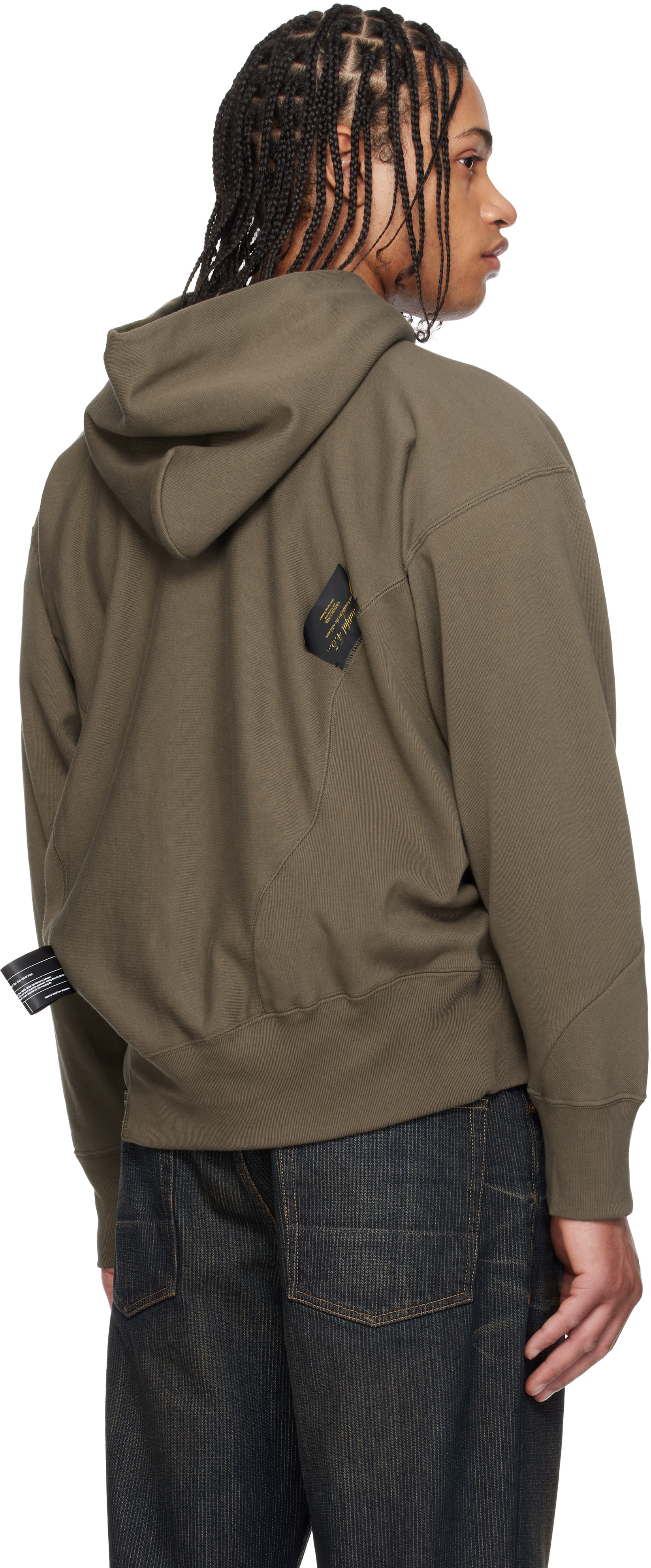 UNDERCOVER - Pull à capuche UC1F4802 kaki édition Champion