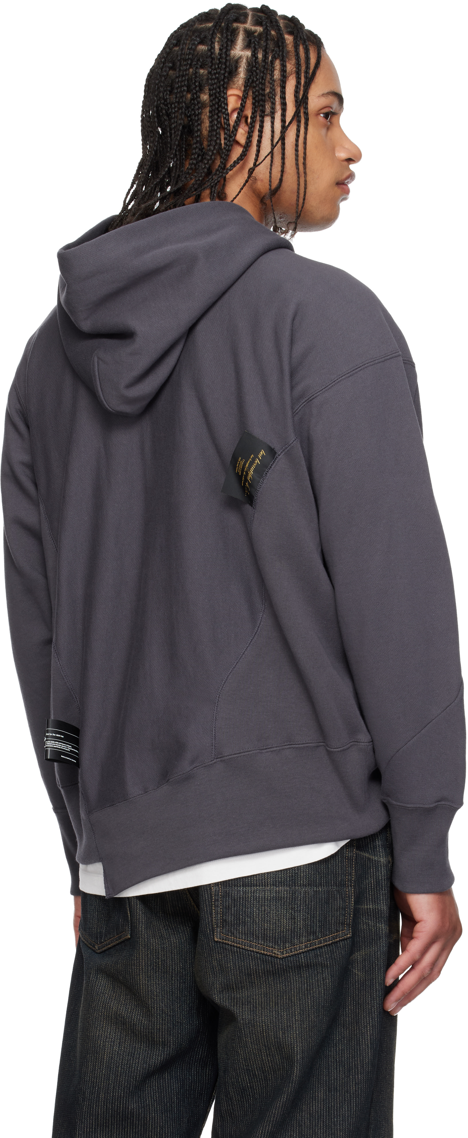 UNDERCOVER - Pull à capuche UC1F4802 gris édition Champion