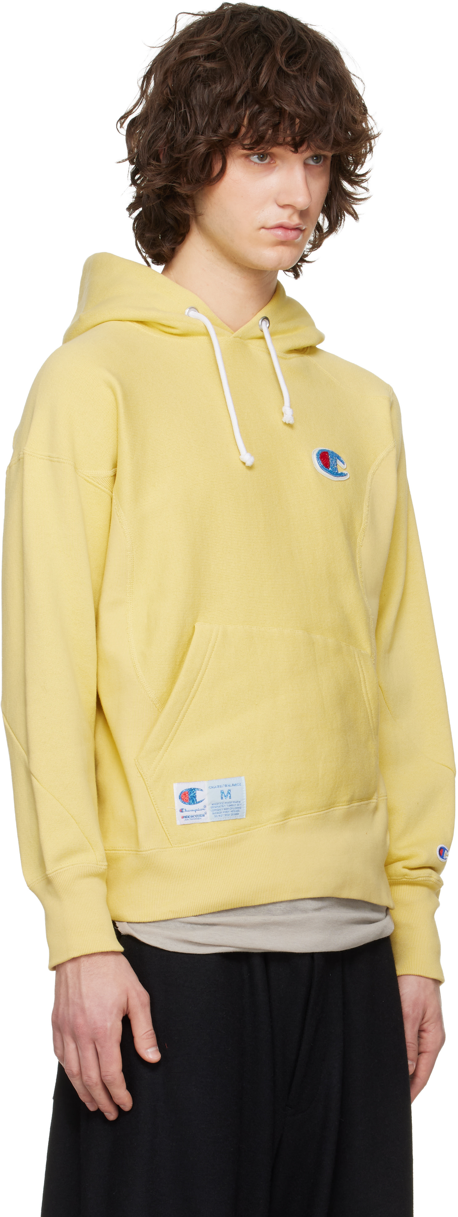 UNDERCOVER - Pull à capuche UC2E1806 jaune édition Champion