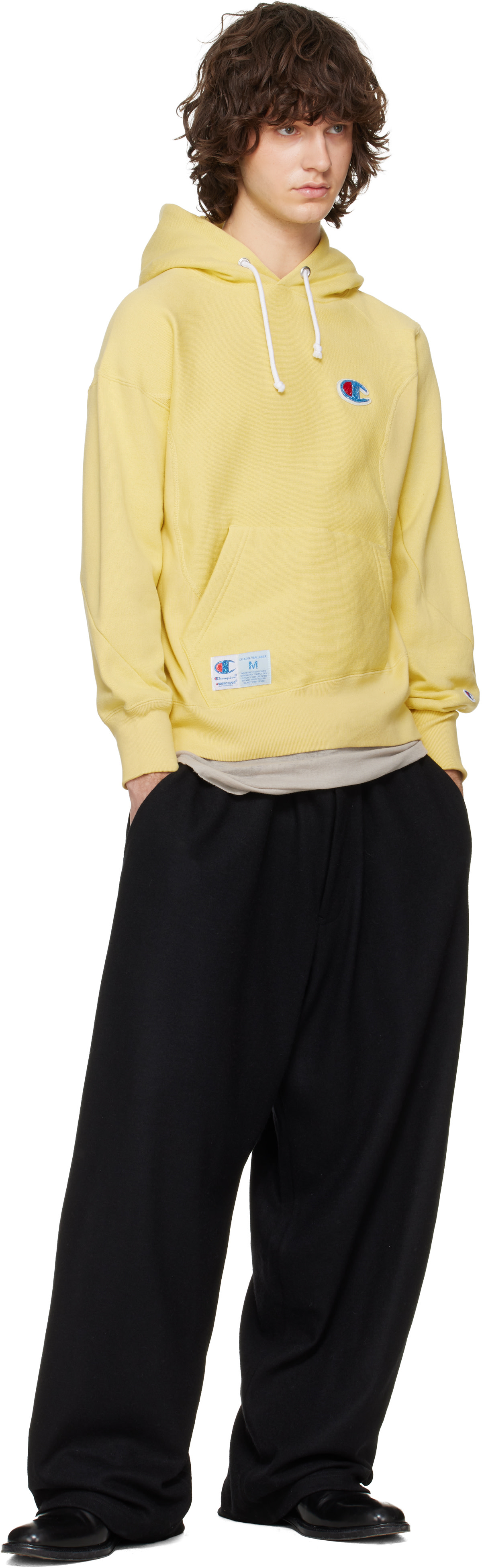 UNDERCOVER - Pull à capuche UC2E1806 jaune édition Champion