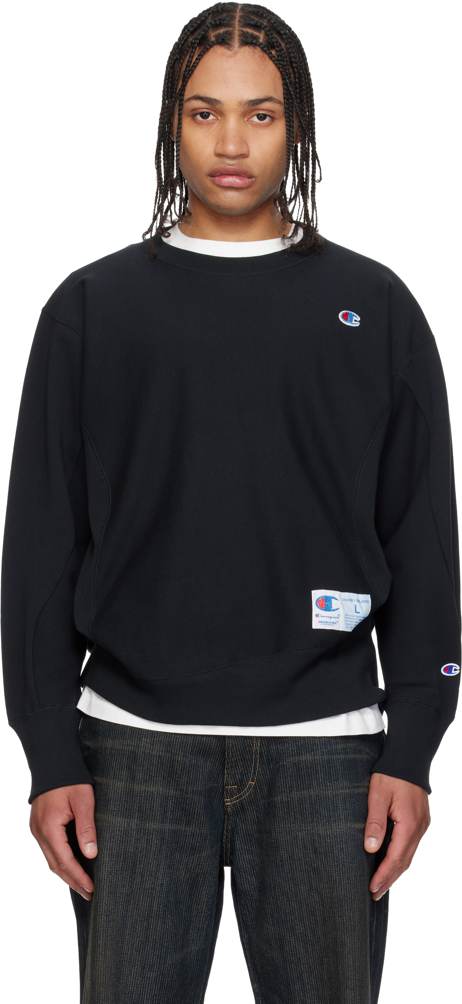 UNDERCOVER: Black Champion Edition UC1F4801 Sweatshirt | SSENSE