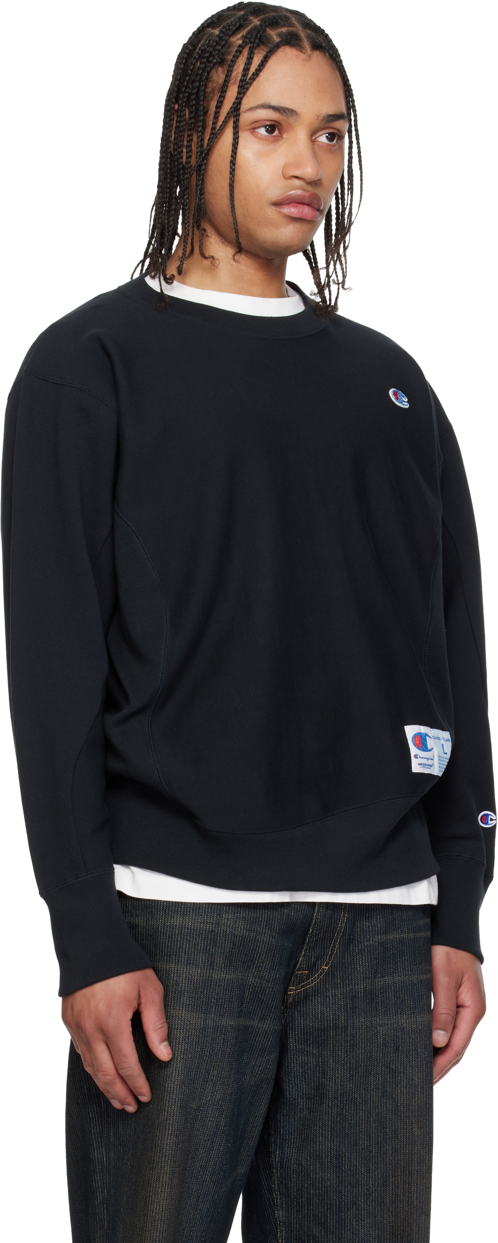 UNDERCOVER: Black Champion Edition UC1F4801 Sweatshirt | SSENSE