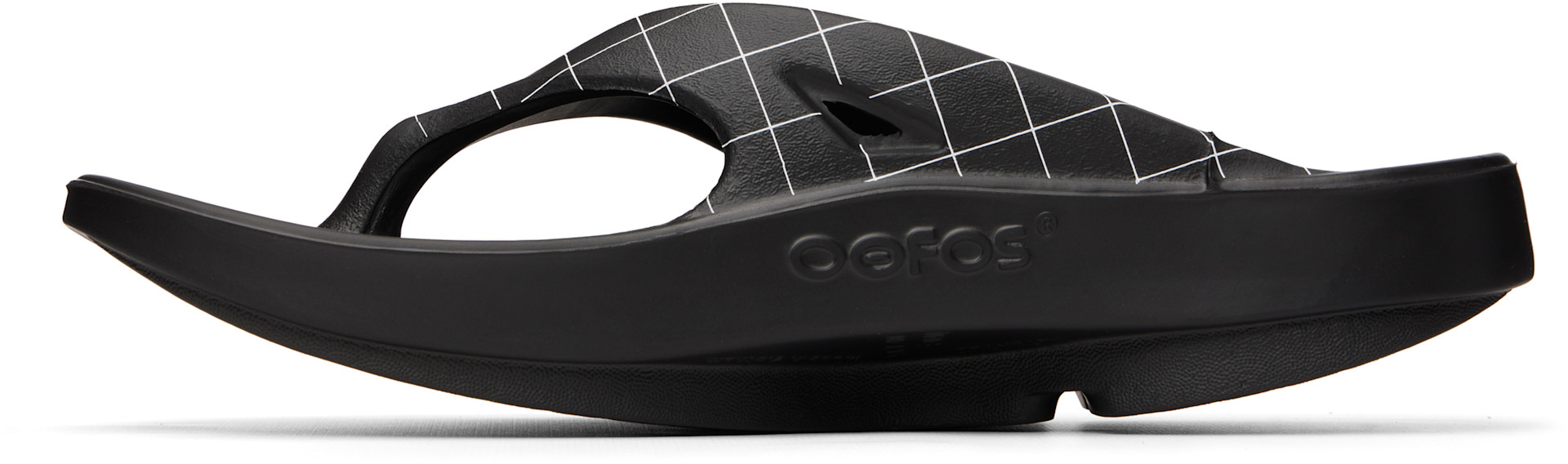 UNDERCOVER: Black OOFOS Edition UC1F4F03 Flip-Flops | SSENSE