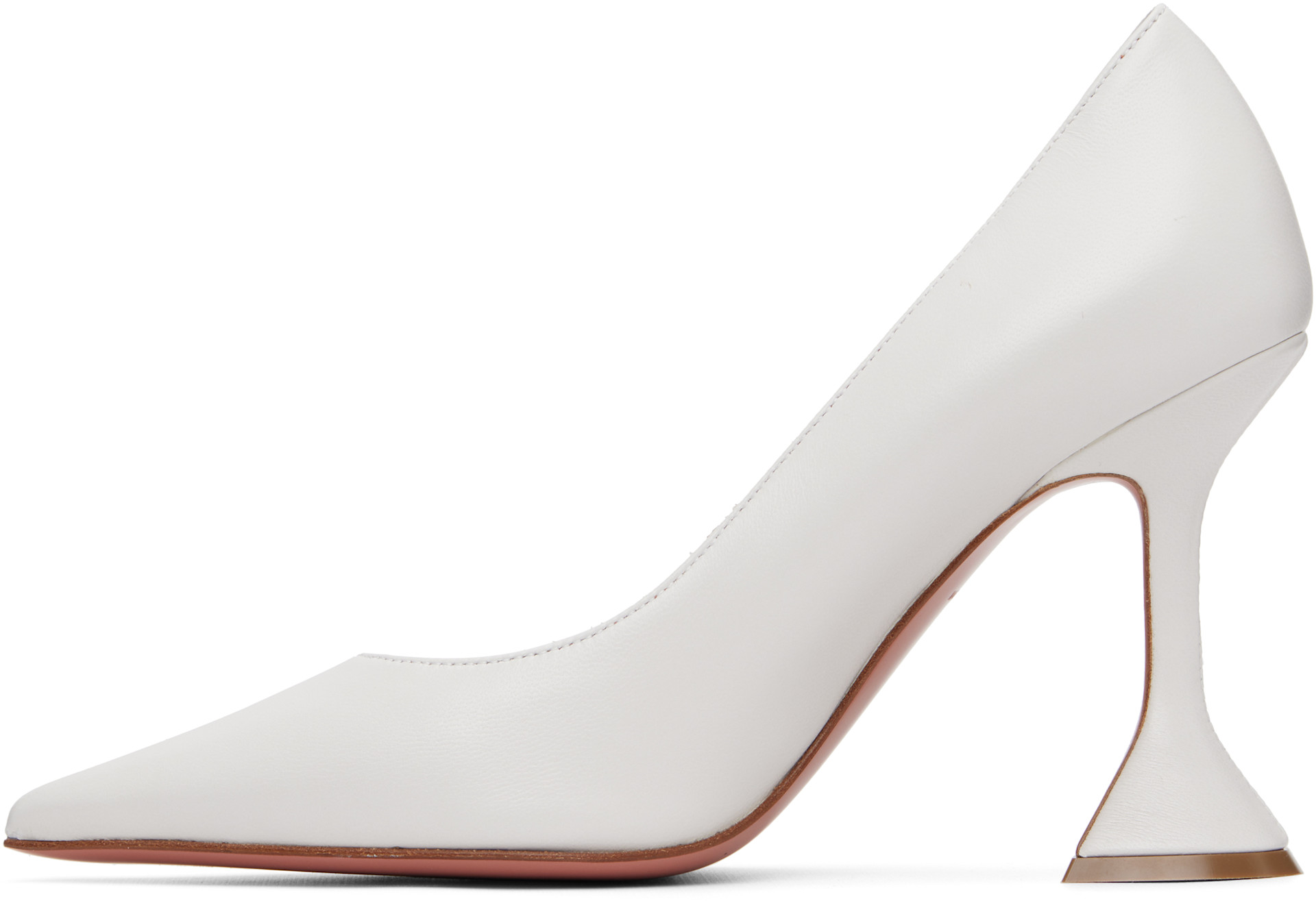 Amina Muaddi - Chaussures à talon Ami 95 blanches
