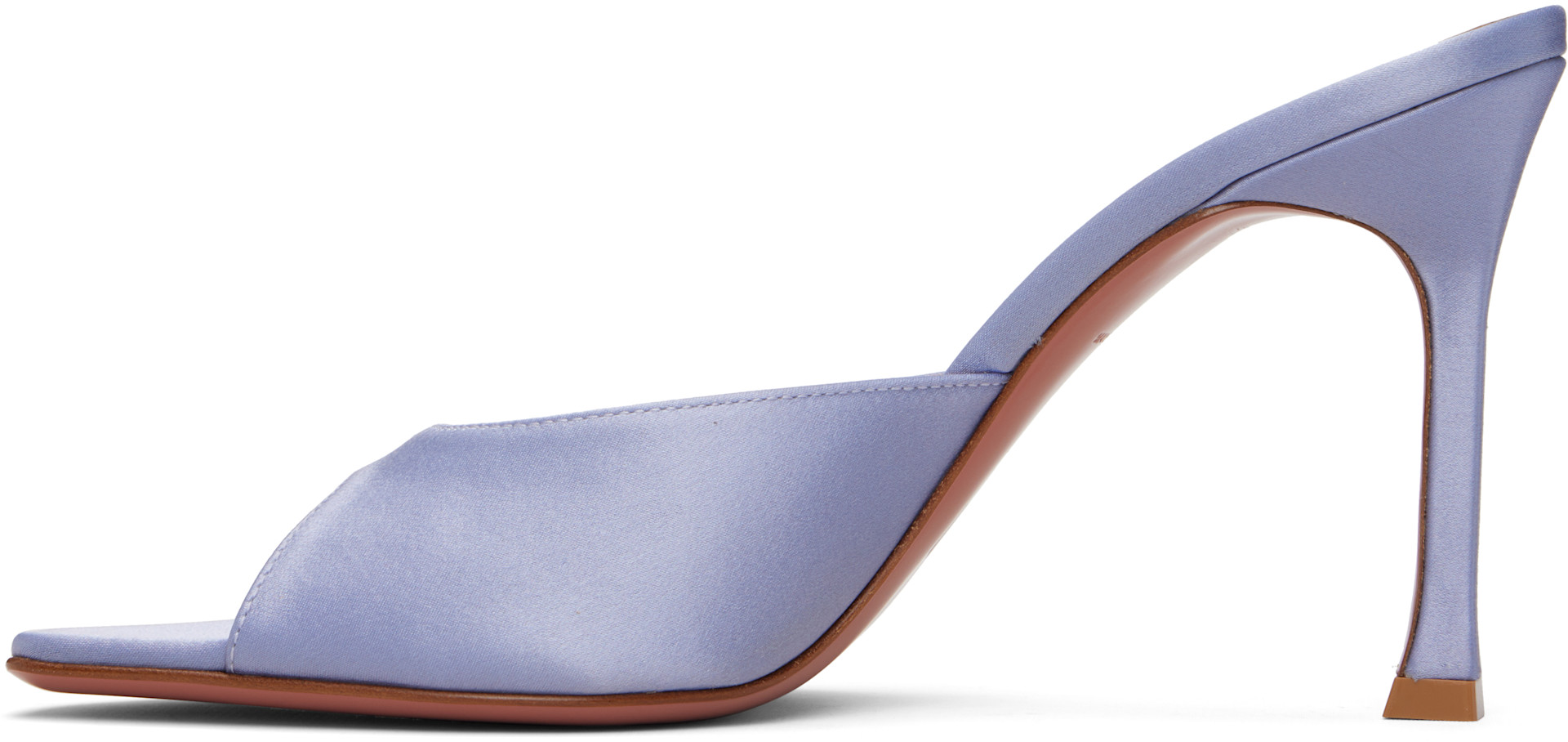 Amina Muaddi: Blue Alexa Slipper 95 Heeled Sandals | SSENSE