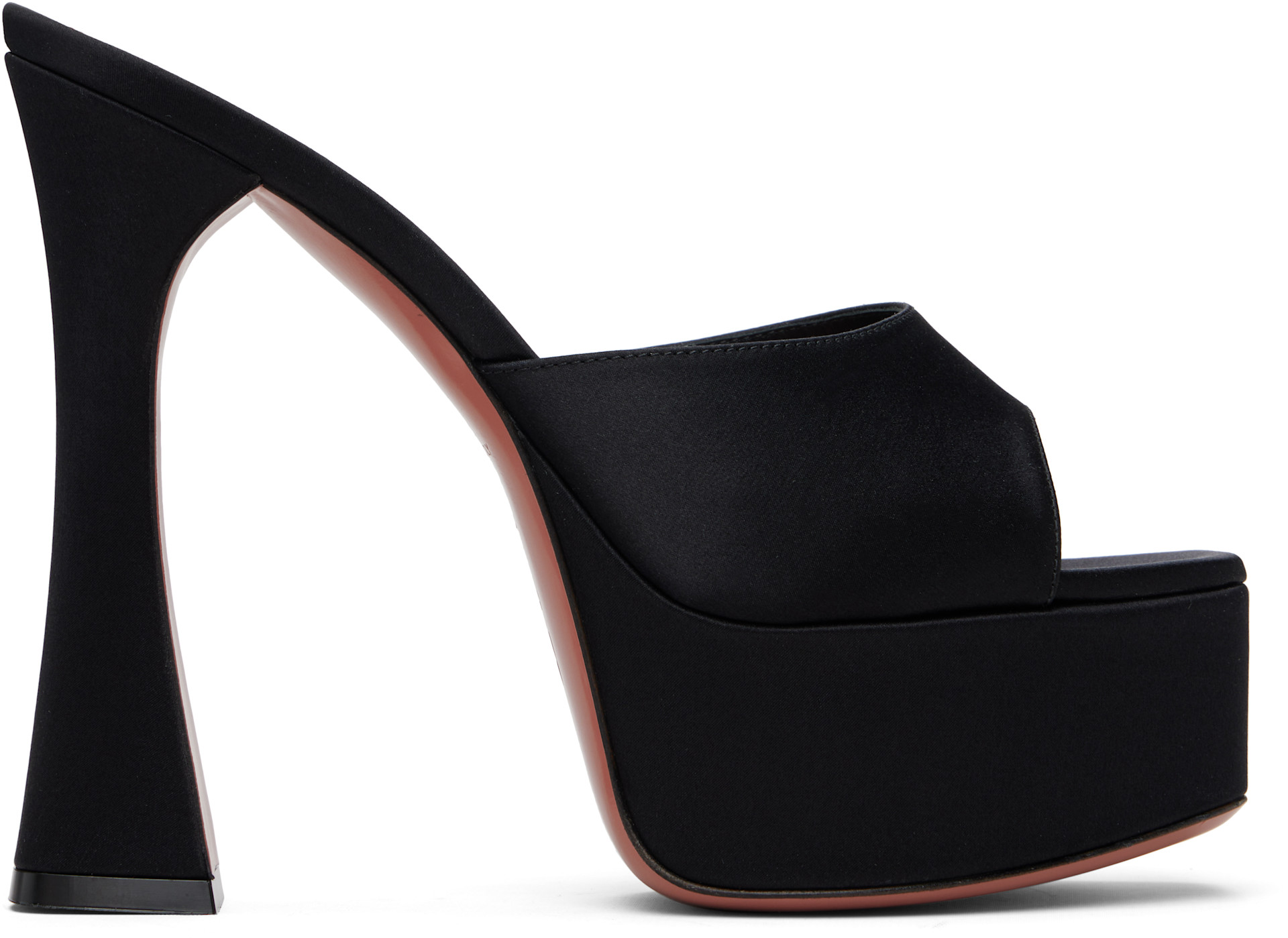 Black Dalida Plateau Slipper 140 Heeled Sandals