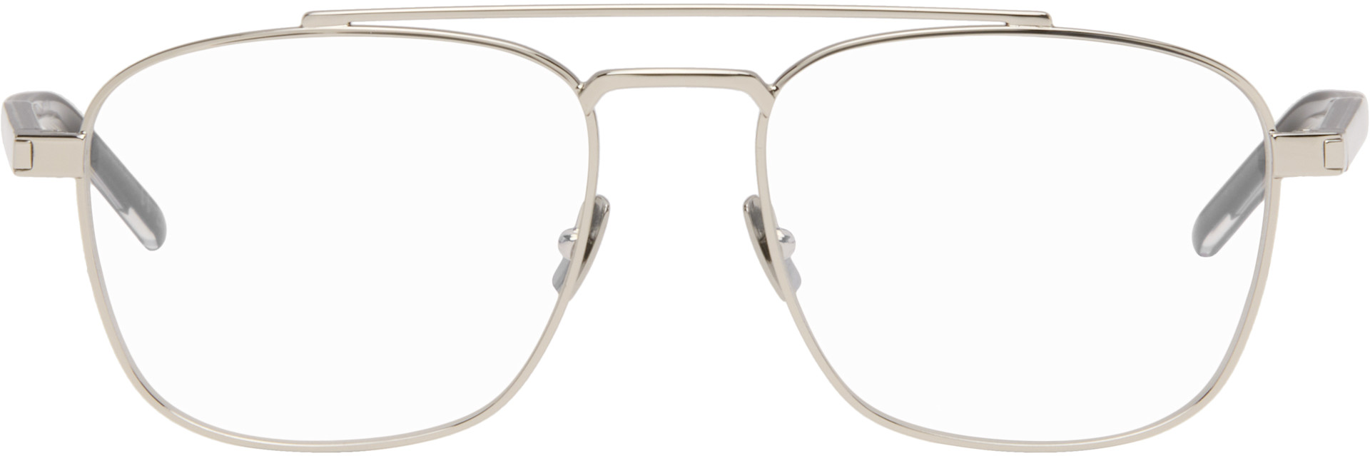Saint Laurent - Lunettes SL 665 argentées