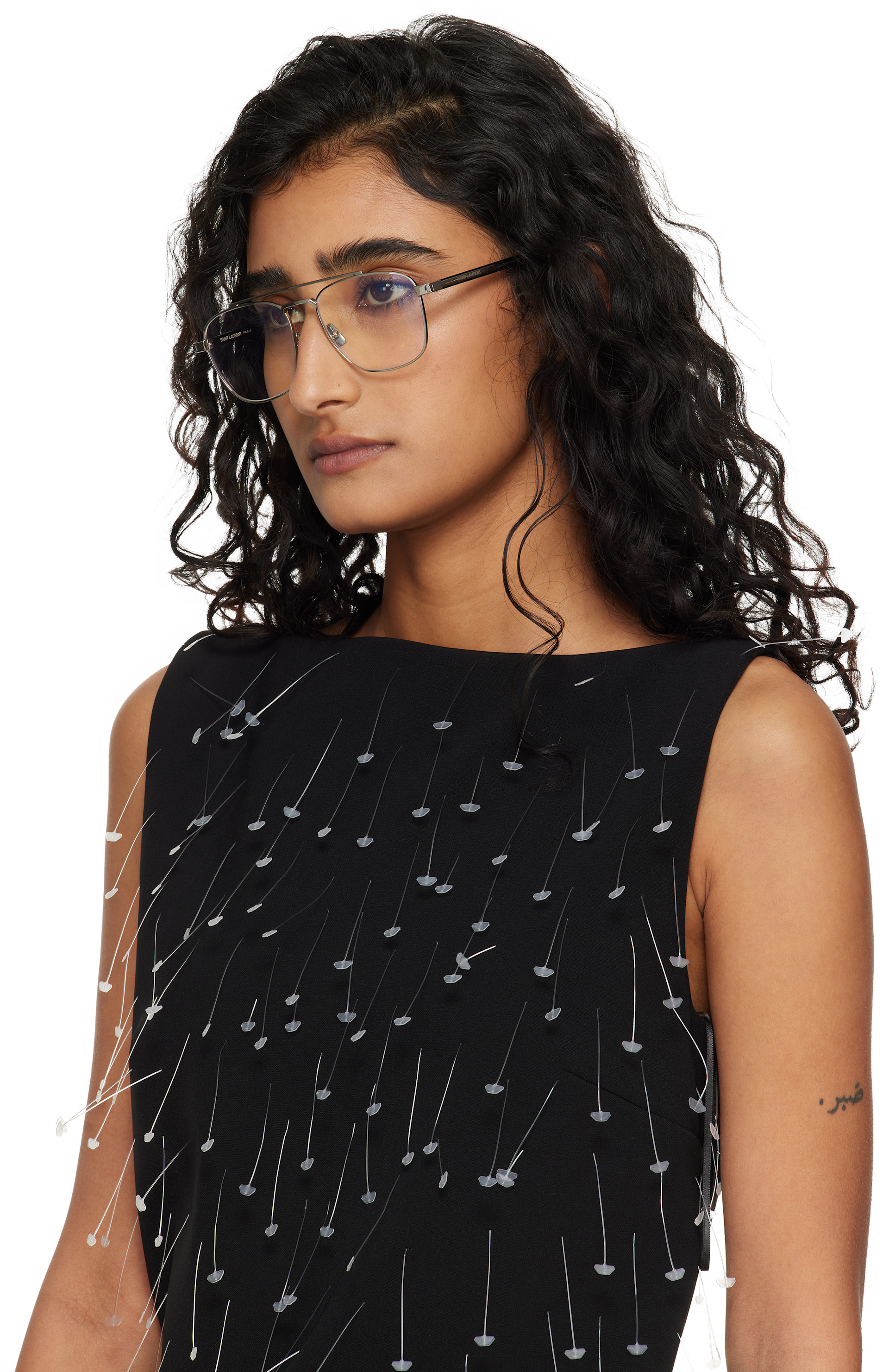 Saint Laurent - Lunettes SL 665 argentées