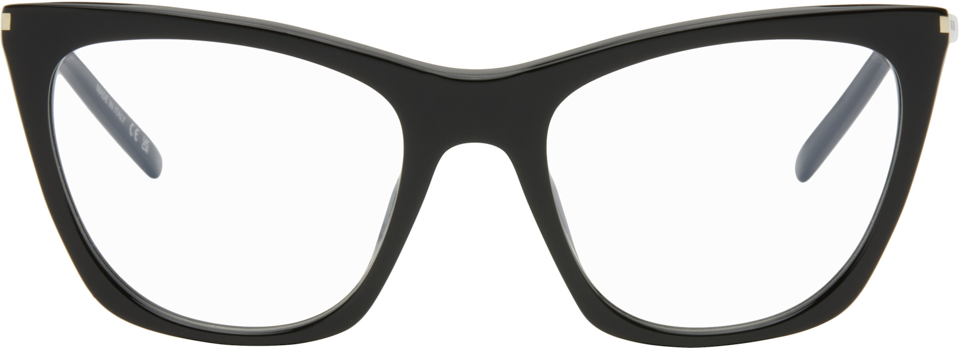 Saint Laurent: ブラック SL 214 Kate Thin メガネ | SSENSE 日本