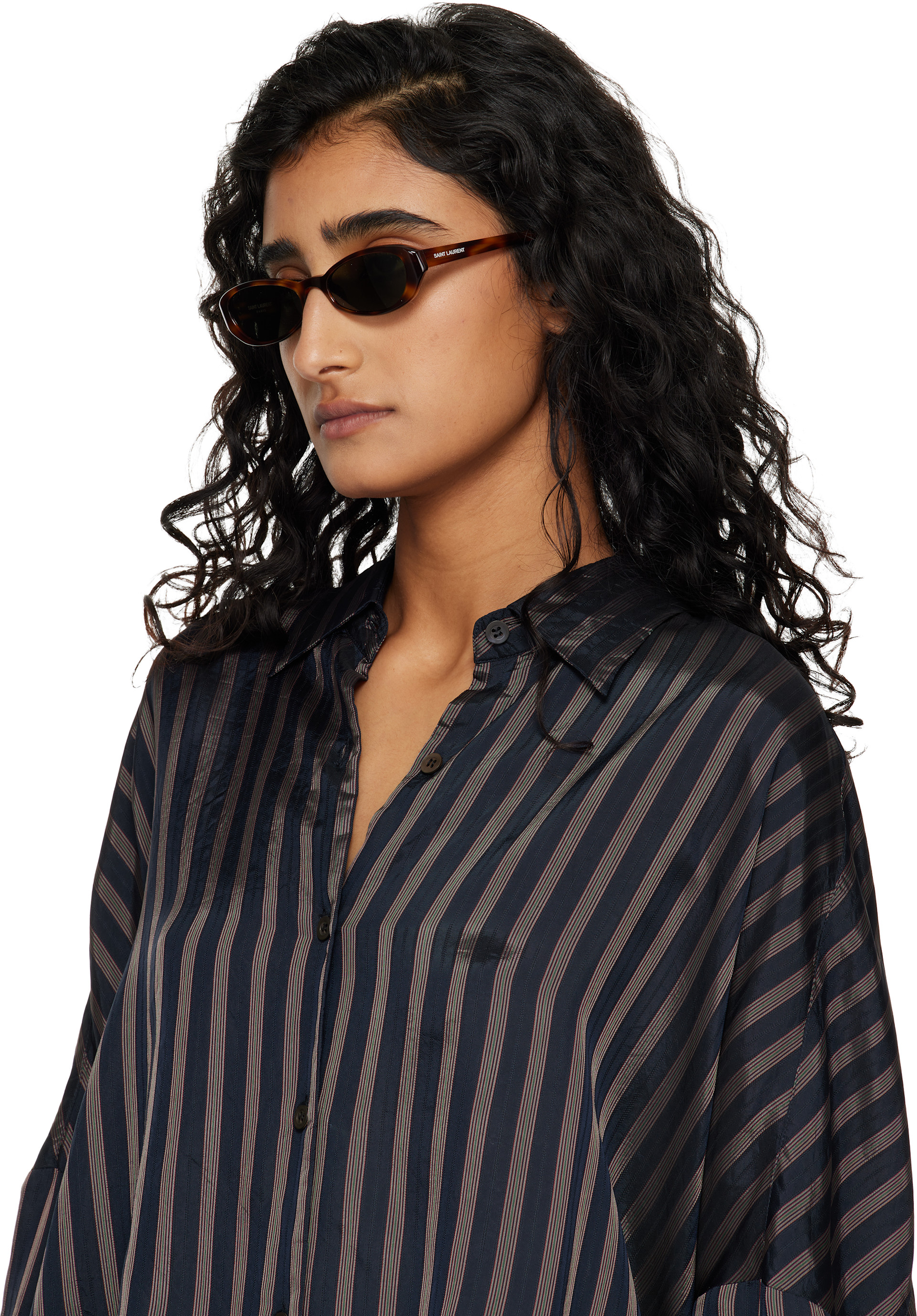 Saint Laurent: ブラウン SL 871 Sue サングラス | SSENSE 日本