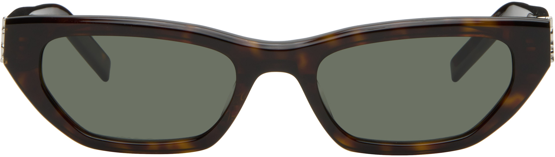 Saint Laurent: Brown SL M126 Sunglasses | SSENSE display picture 1