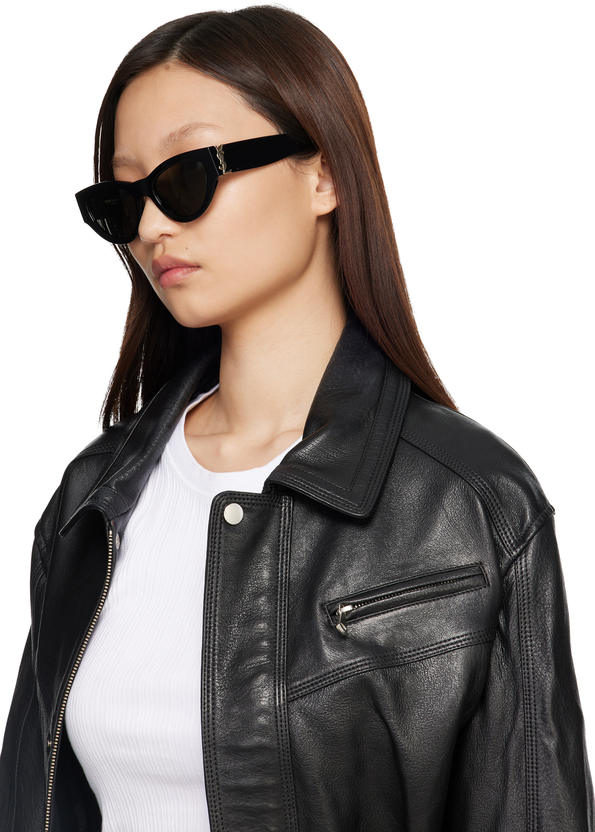 Saint Laurent: ブラック SL M94 サングラス | SSENSE 日本