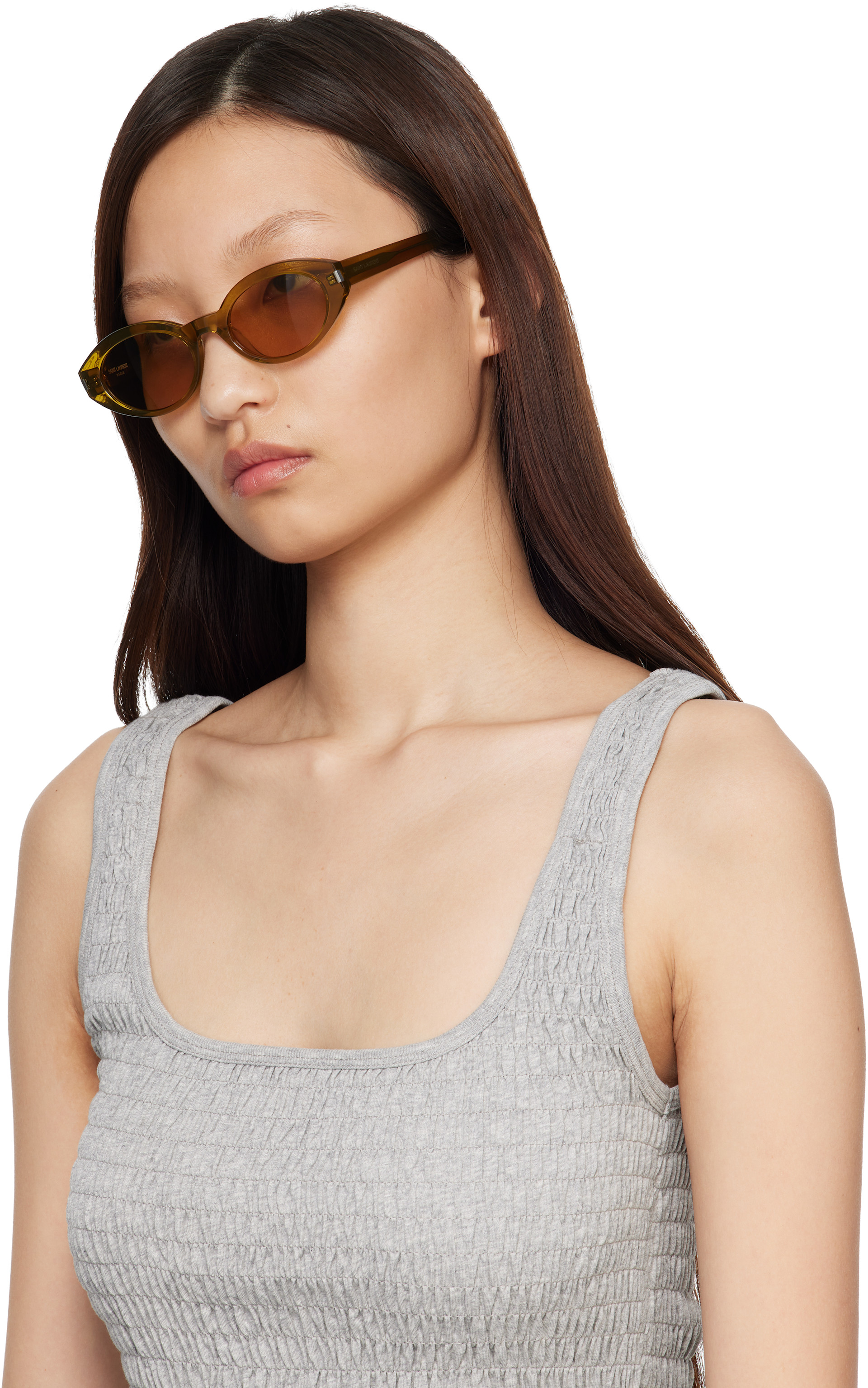 Saint Laurent: Green SL 567 Sunglasses | SSENSE