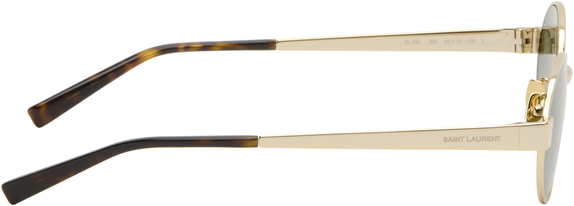Saint Laurent: Gold SL 692 Sunglasses | SSENSE