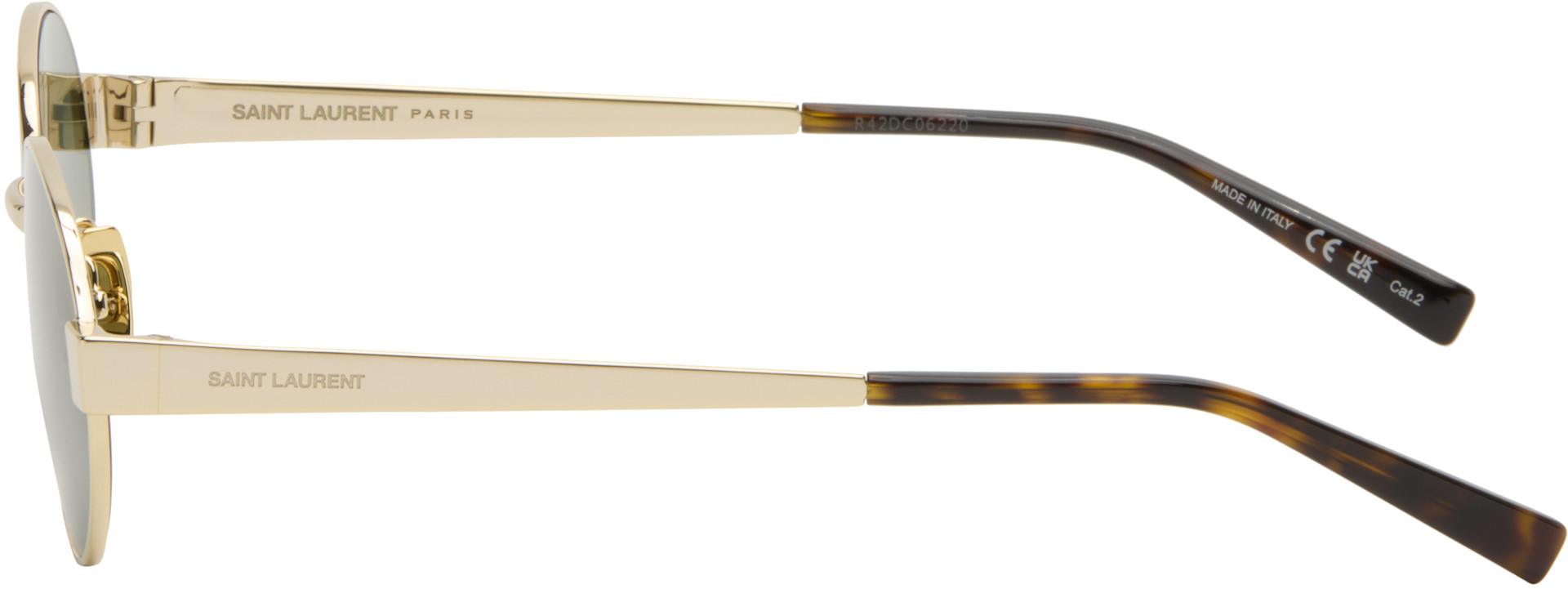 Saint Laurent: Gold SL 692 Sunglasses | SSENSE Canada