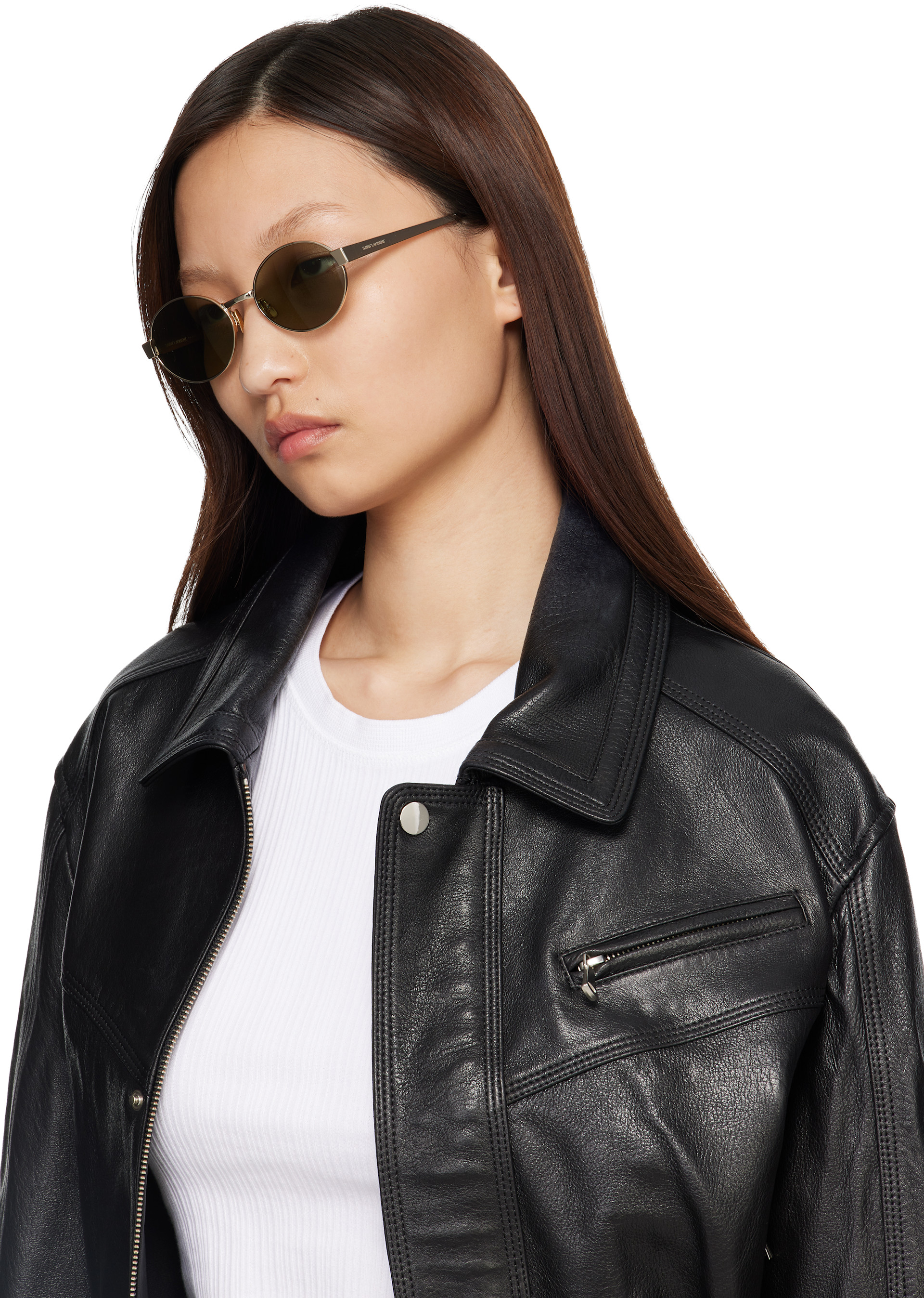 Saint Laurent: Gold SL 692 Sunglasses | SSENSE