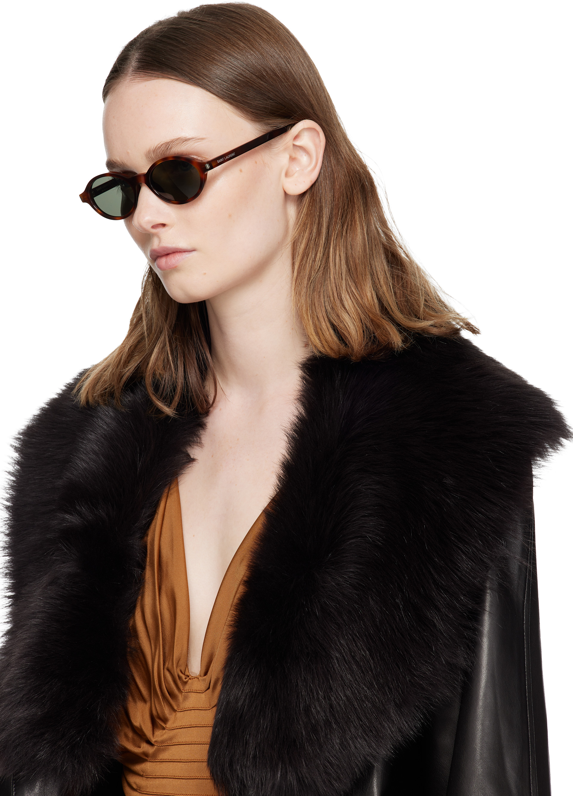 Saint Laurent: Brown SL 751 Jeanne Sunglasses | SSENSE