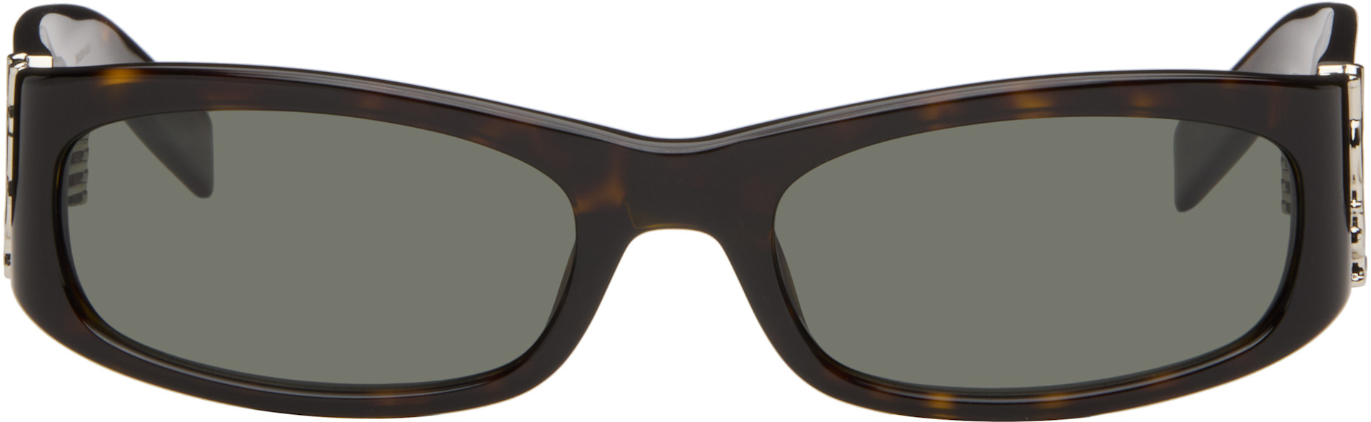 Saint Laurent: Black & Brown SL M152 Sunglasses | SSENSE